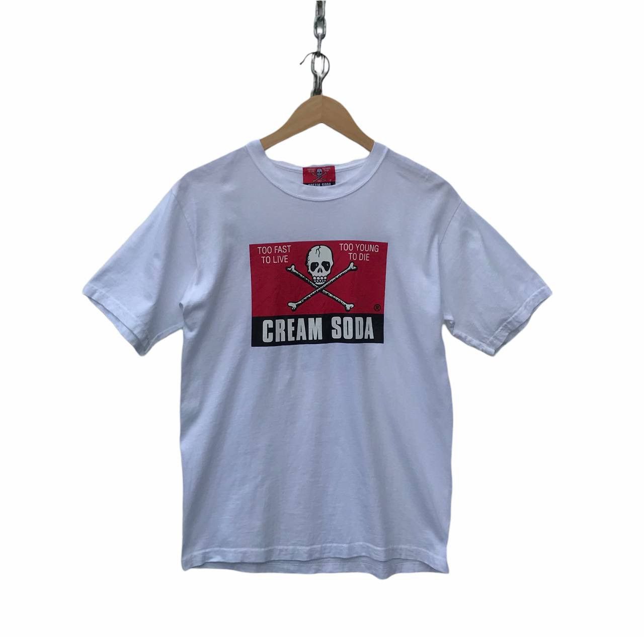 Japanese Brand Cream Soda To Fast To Young To Live To Die Skull Shirt Size US S / EU 44-46 / 1 - 1 Thumbnail