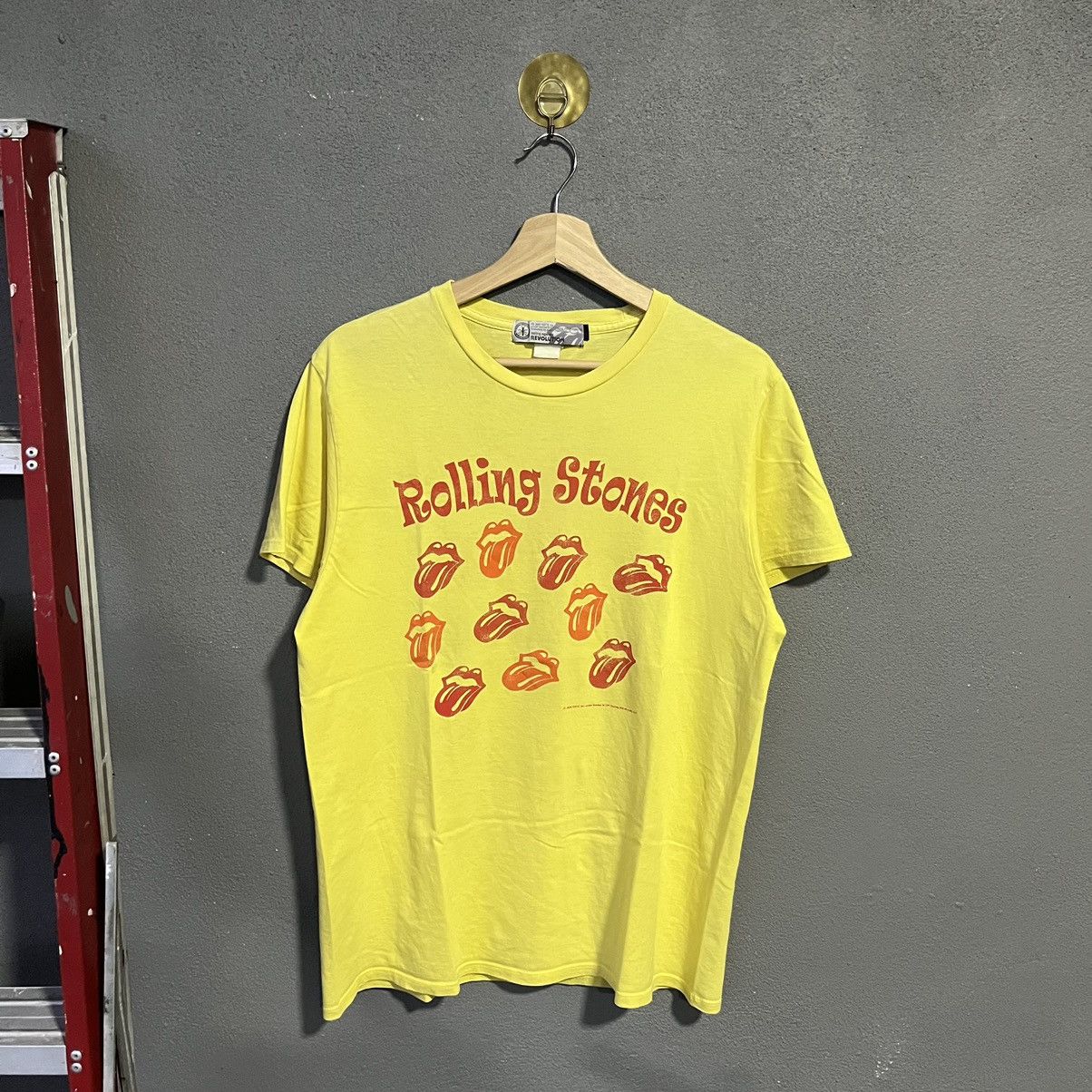 Vintage Y2K The Rolling Stones Stones Love Yellow T-shirt