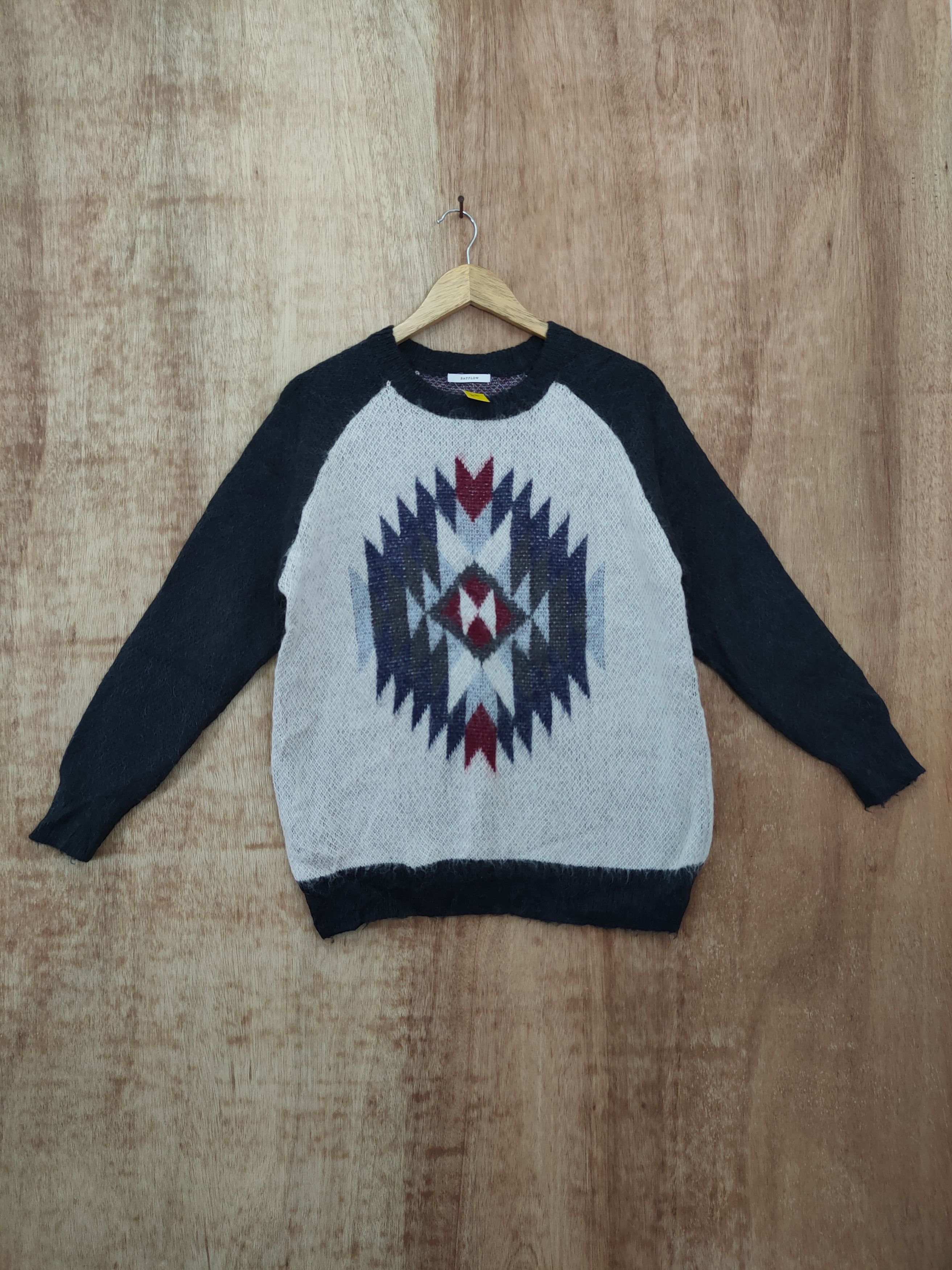 Homespun Knitwear DLL Bayflow knitwear mohair navajo vintage japan #46-188 Size US M / EU 48-50 / 2 - 1 Thumbnail