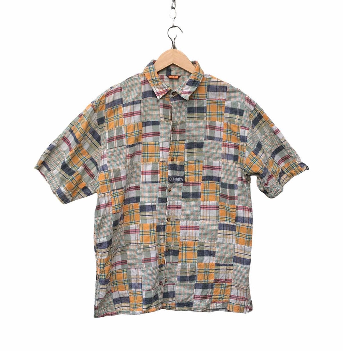 Japanese Brand Japanese Brand Homeless Patchwork Streetwear Shirt Size US L / EU 52-54 / 3 - 1 Thumbnail