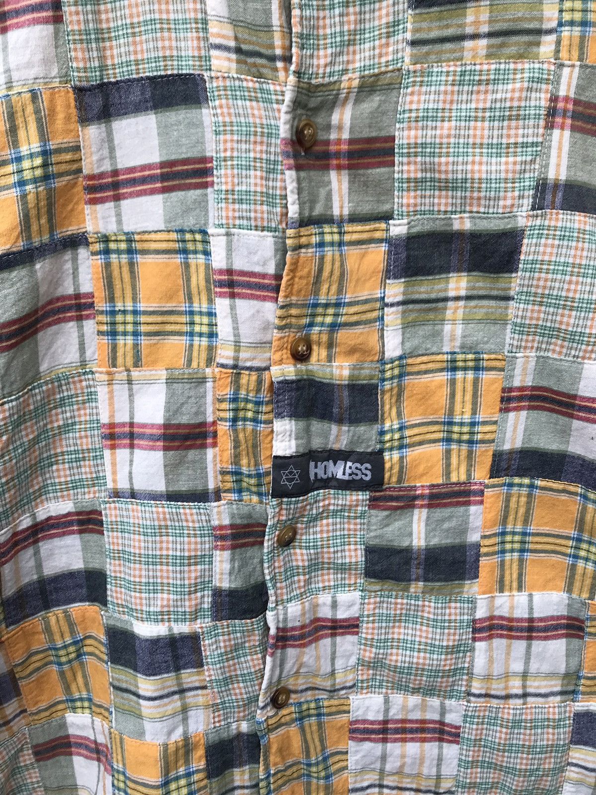Japanese Brand Japanese Brand Homeless Patchwork Streetwear Shirt Size US L / EU 52-54 / 3 - 4 Thumbnail