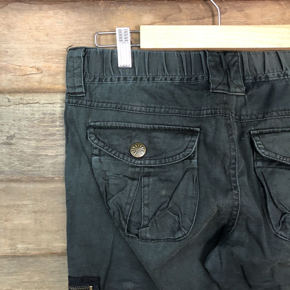 Japanese Brand DL Japanese Brand Black utility streetwear Cargo Pants #4038 Size 29" - 14 Thumbnail