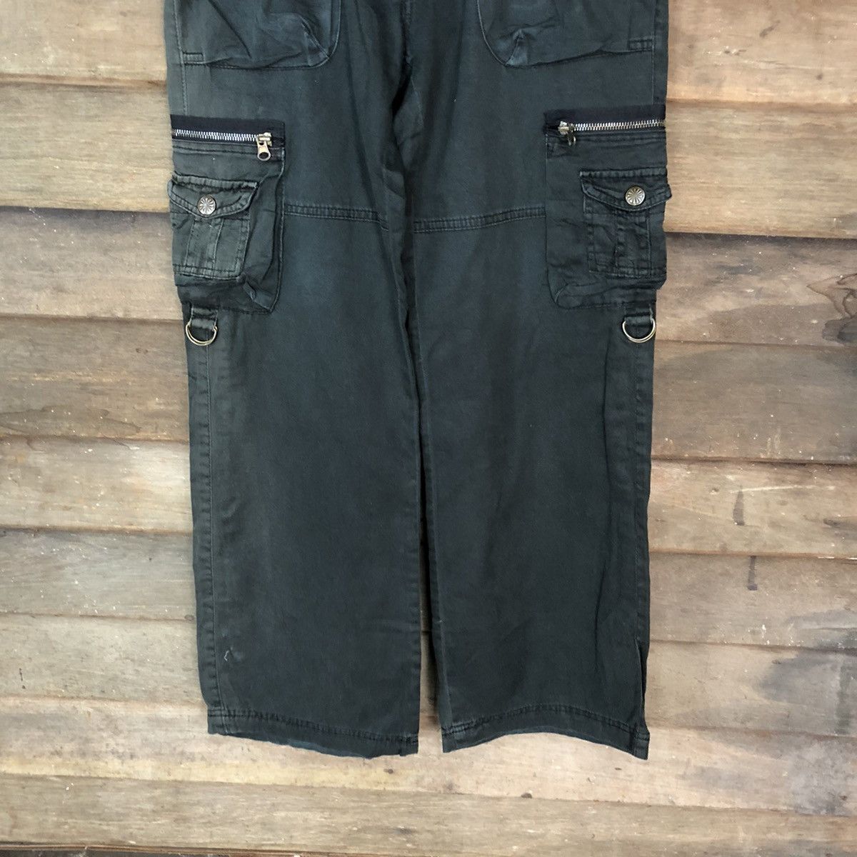 Japanese Brand DL Japanese Brand Black utility streetwear Cargo Pants #4038 Size 29" - 3 Thumbnail