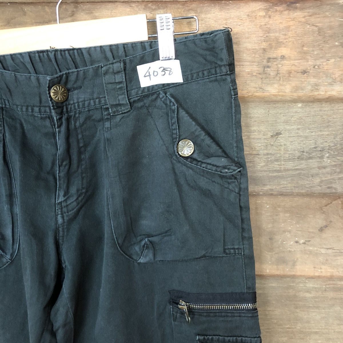 Japanese Brand DL Japanese Brand Black utility streetwear Cargo Pants #4038 Size 29" - 5 Thumbnail