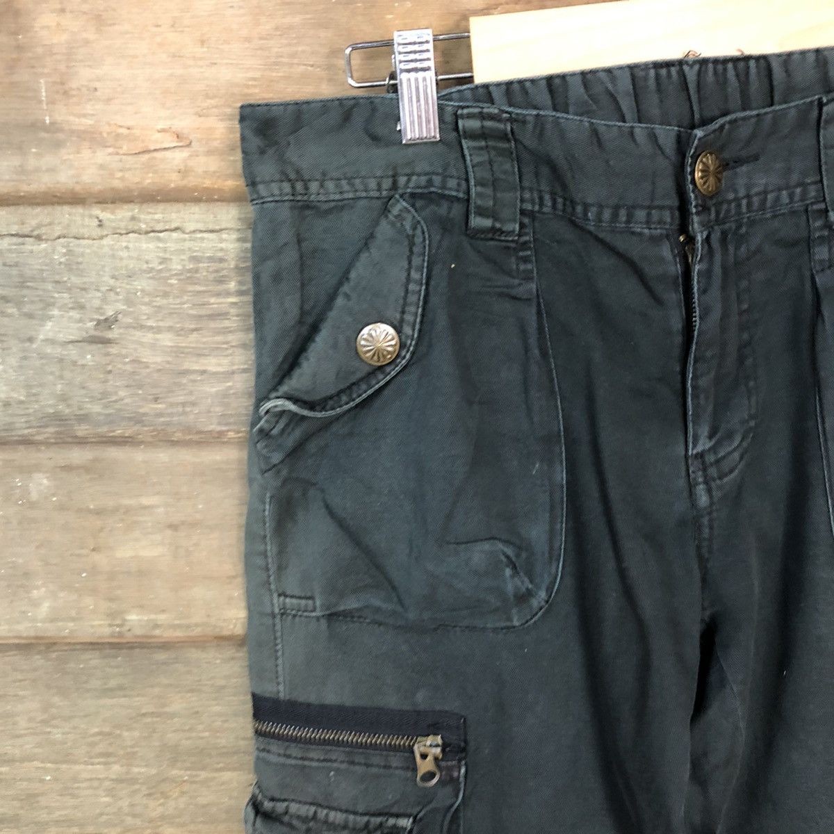 Japanese Brand DL Japanese Brand Black utility streetwear Cargo Pants #4038 Size 29" - 4 Thumbnail