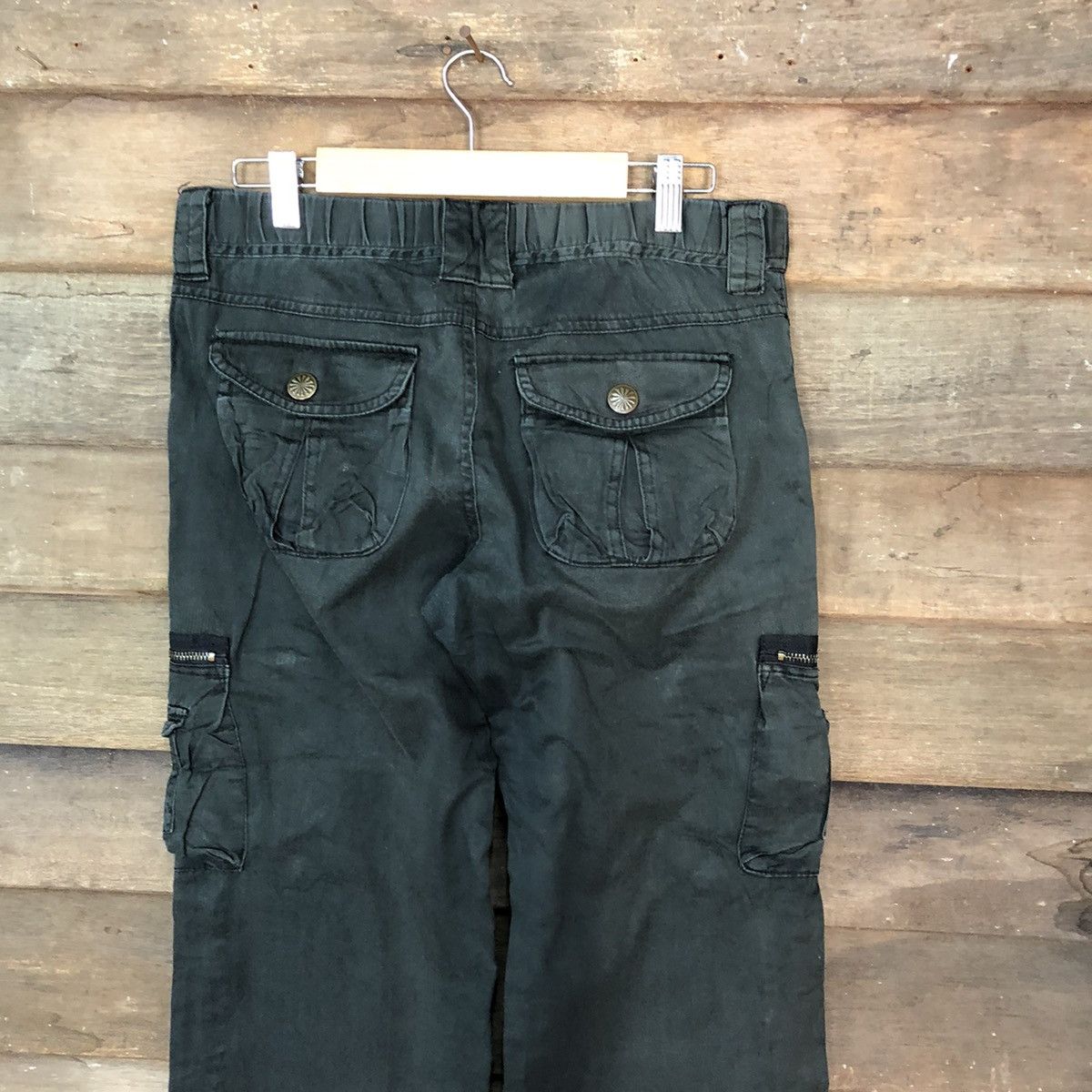 Japanese Brand DL Japanese Brand Black utility streetwear Cargo Pants #4038 Size 29" - 12 Thumbnail