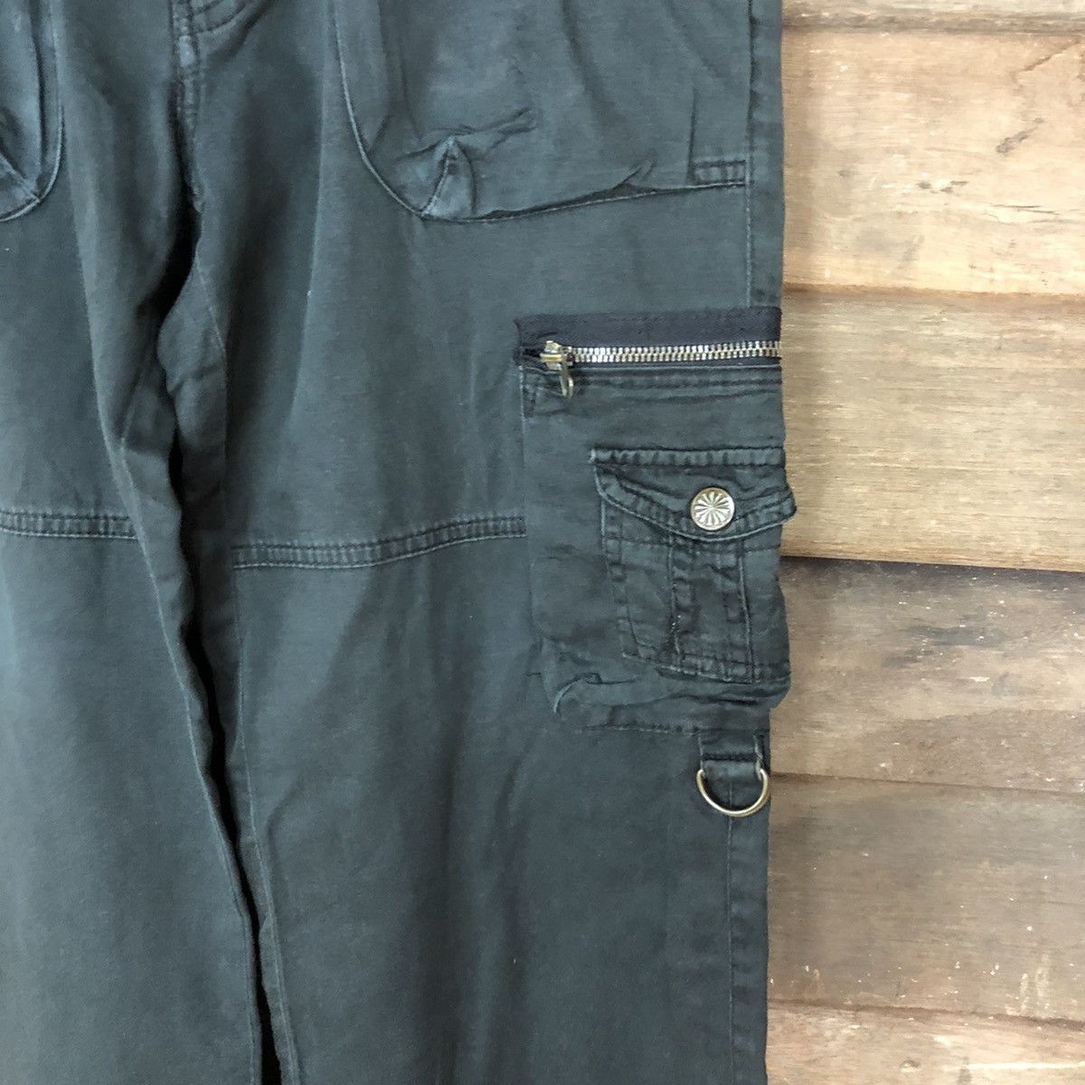 Japanese Brand DL Japanese Brand Black utility streetwear Cargo Pants #4038 Size 29" - 7 Thumbnail