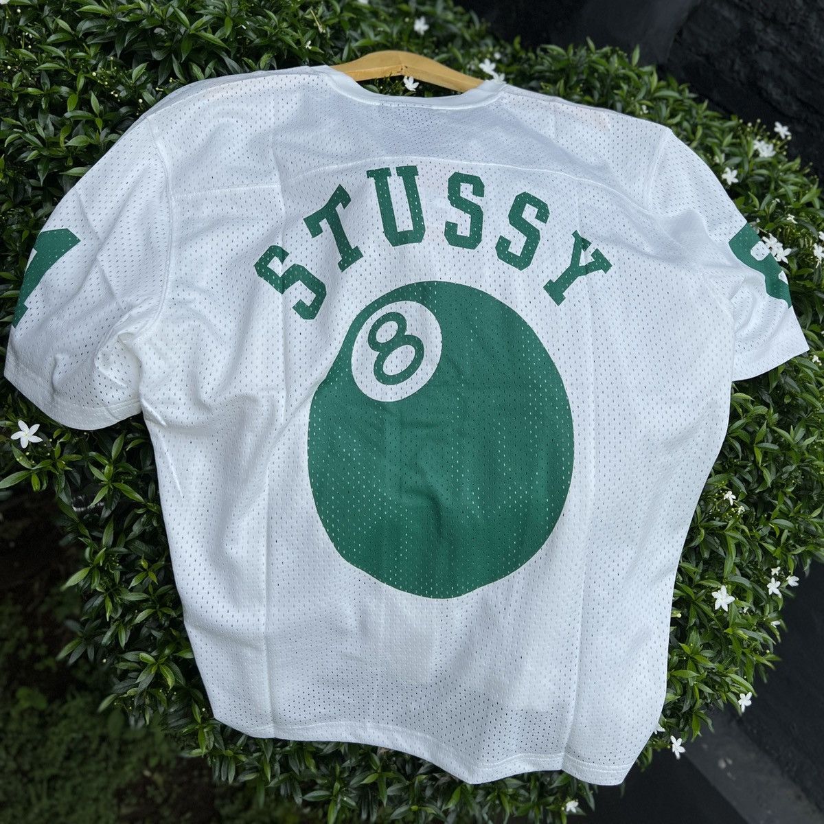 STÜSSY mesh football shirt size L used Streetwear × Stussy × Vintage STUSSY MESH FOOTBALL JERSEY