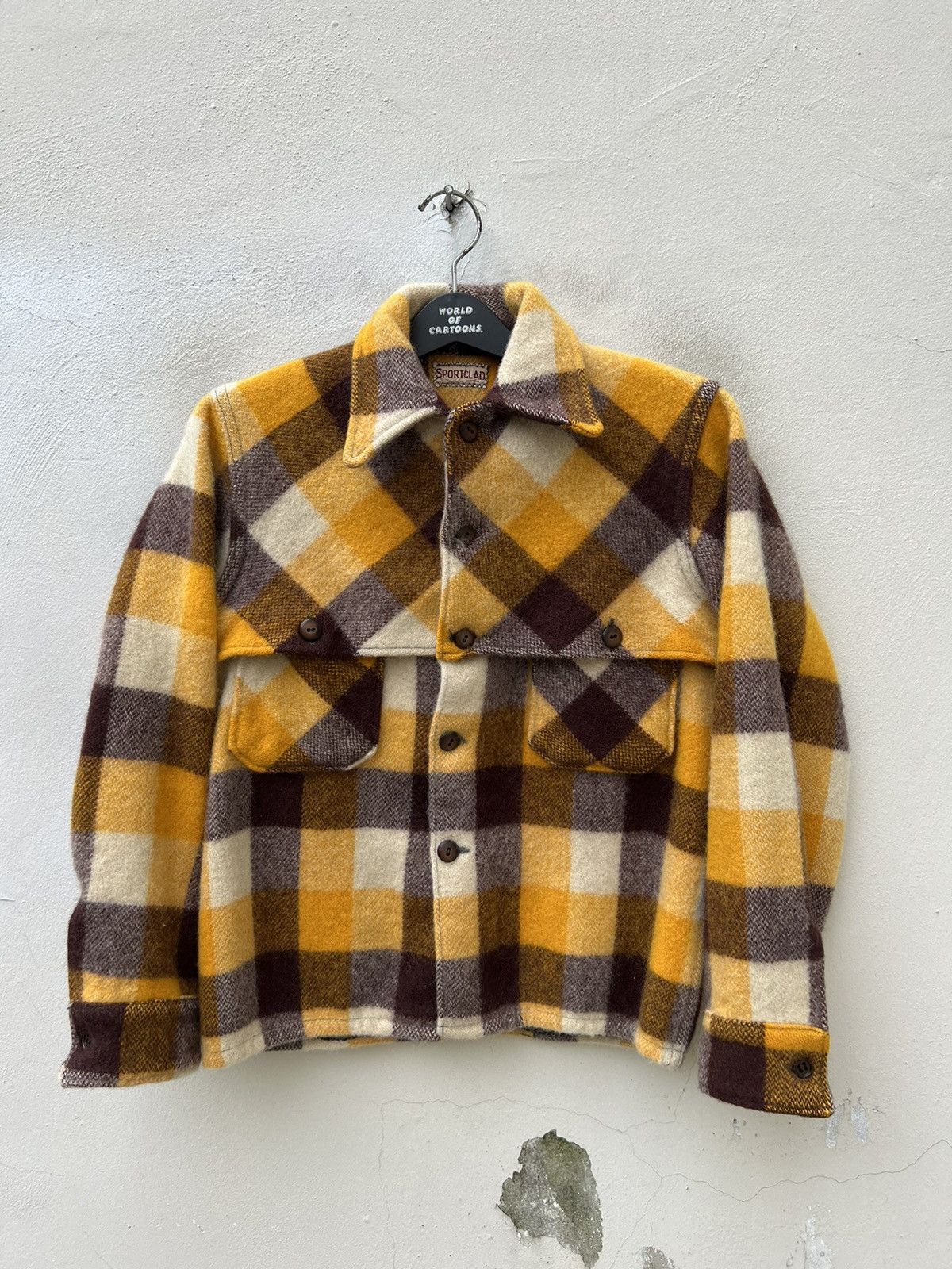 Vintage Vintage 40s 50s SPORTCLAD Tartan Wool Button Jacket Size US S / EU 44-46 / 1 - 6 Thumbnail