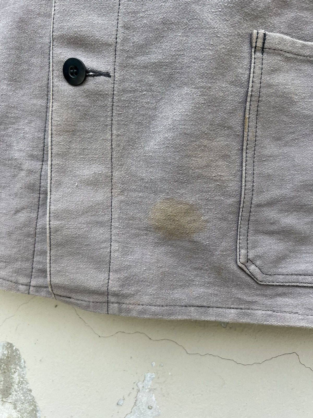 Vintage Vintage MOHR Sun Fade Dirty Mud Moleskin Cotton Chore Jacket Size US L / EU 52-54 / 3 - 9 Thumbnail