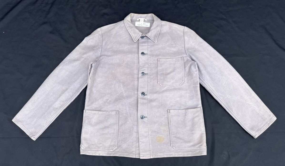 Vintage Vintage MOHR Sun Fade Dirty Mud Moleskin Cotton Chore Jacket Size US L / EU 52-54 / 3 - 1 Thumbnail