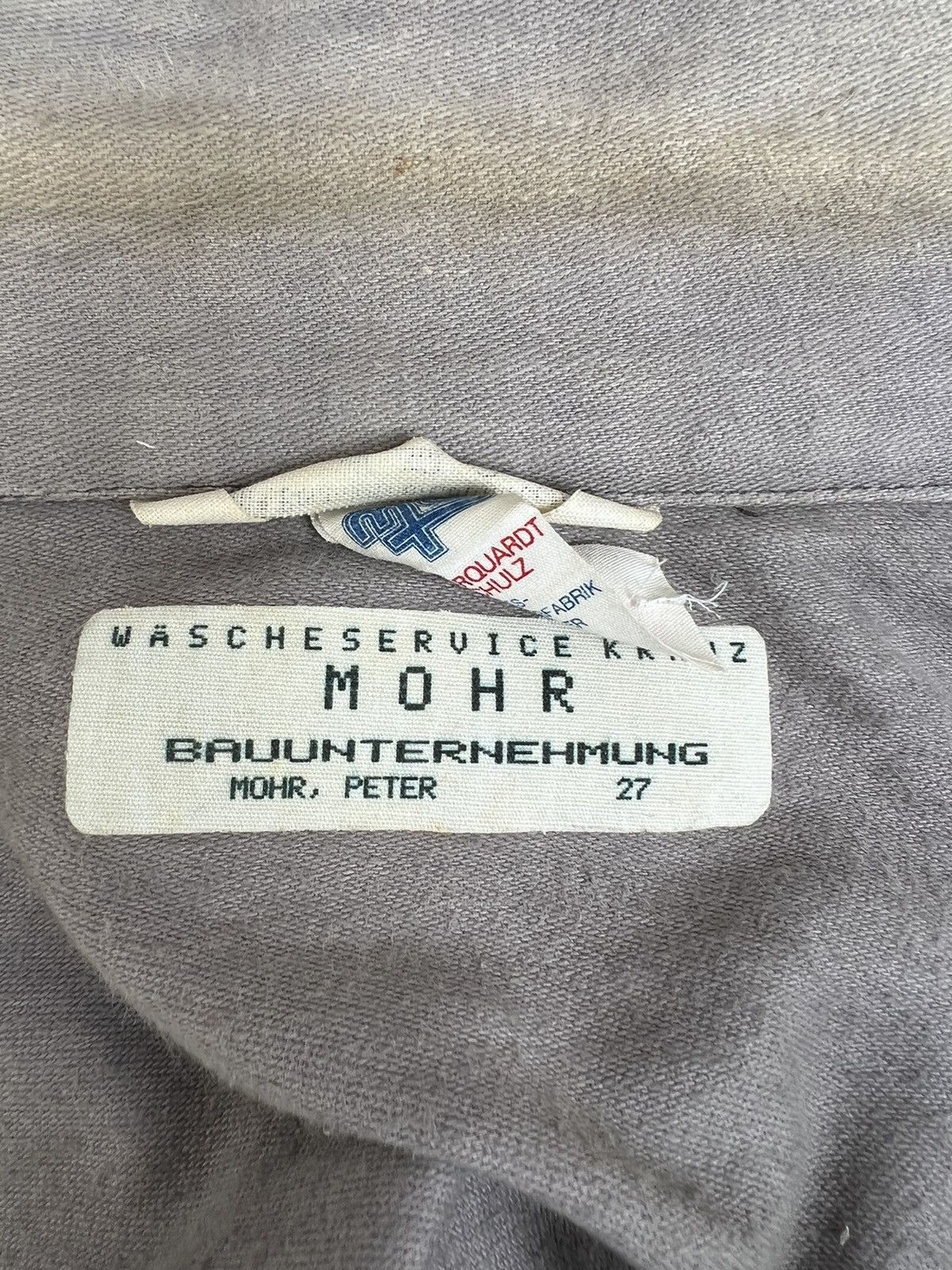 Vintage Vintage MOHR Sun Fade Dirty Mud Moleskin Cotton Chore Jacket Size US L / EU 52-54 / 3 - 24 Thumbnail