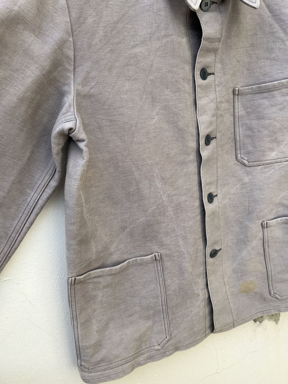 Vintage Vintage MOHR Sun Fade Dirty Mud Moleskin Cotton Chore Jacket Size US L / EU 52-54 / 3 - 14 Thumbnail