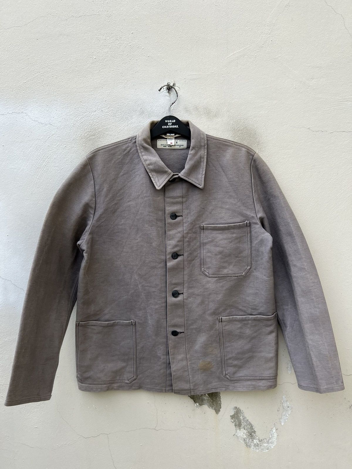 Vintage Vintage MOHR Sun Fade Dirty Mud Moleskin Cotton Chore Jacket Size US L / EU 52-54 / 3 - 6 Thumbnail