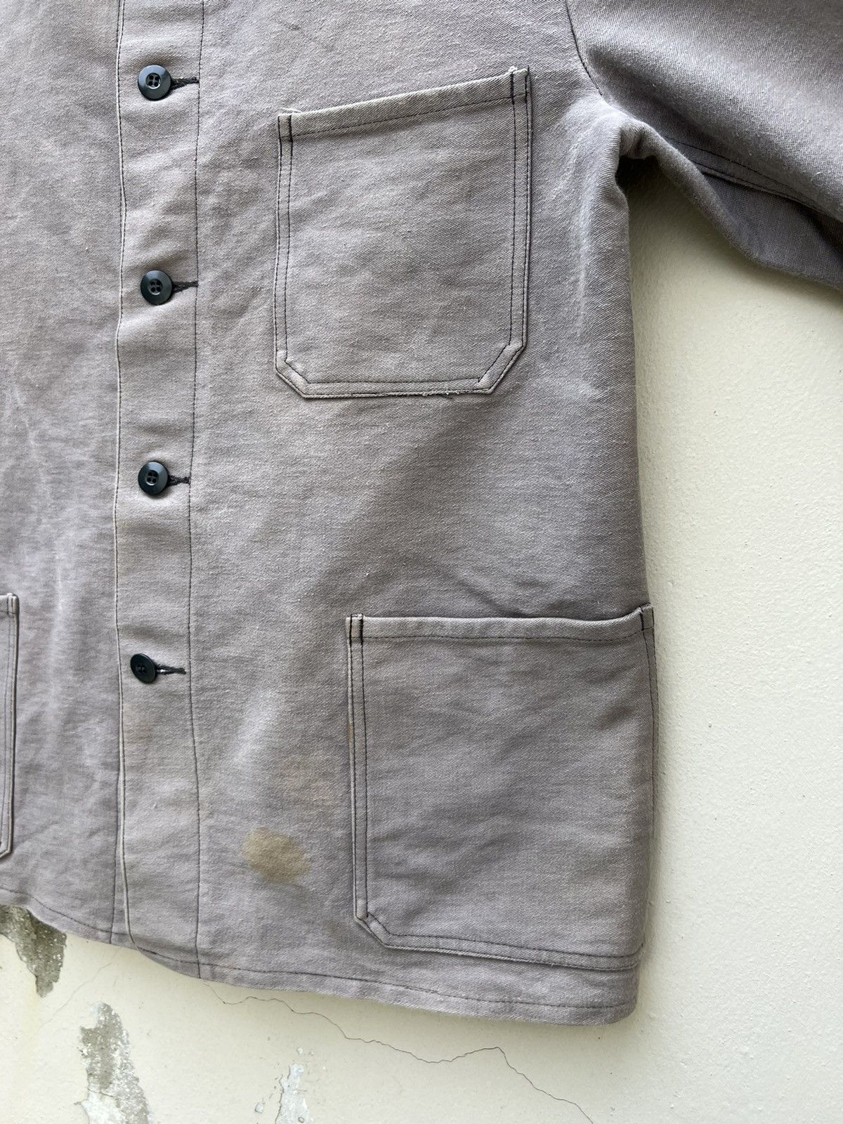Vintage Vintage MOHR Sun Fade Dirty Mud Moleskin Cotton Chore Jacket Size US L / EU 52-54 / 3 - 8 Thumbnail
