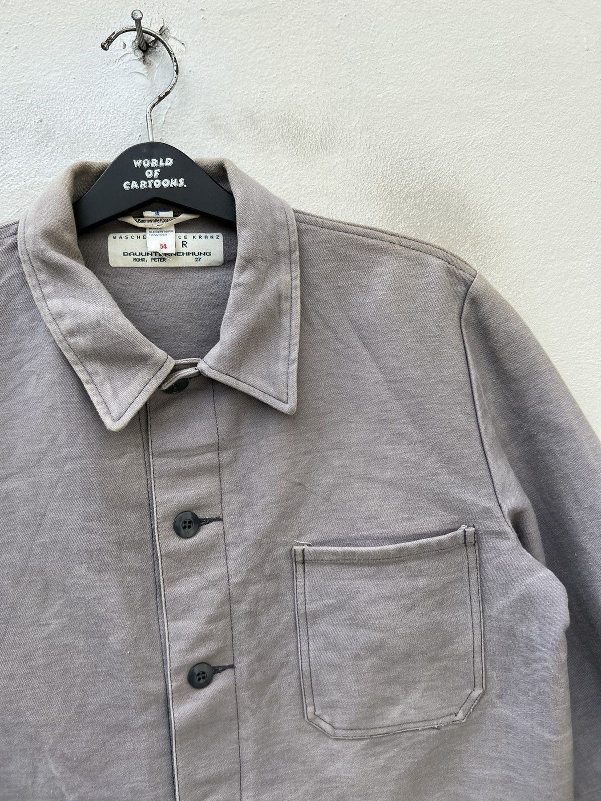Vintage Vintage MOHR Sun Fade Dirty Mud Moleskin Cotton Chore Jacket Size US L / EU 52-54 / 3 - 7 Thumbnail