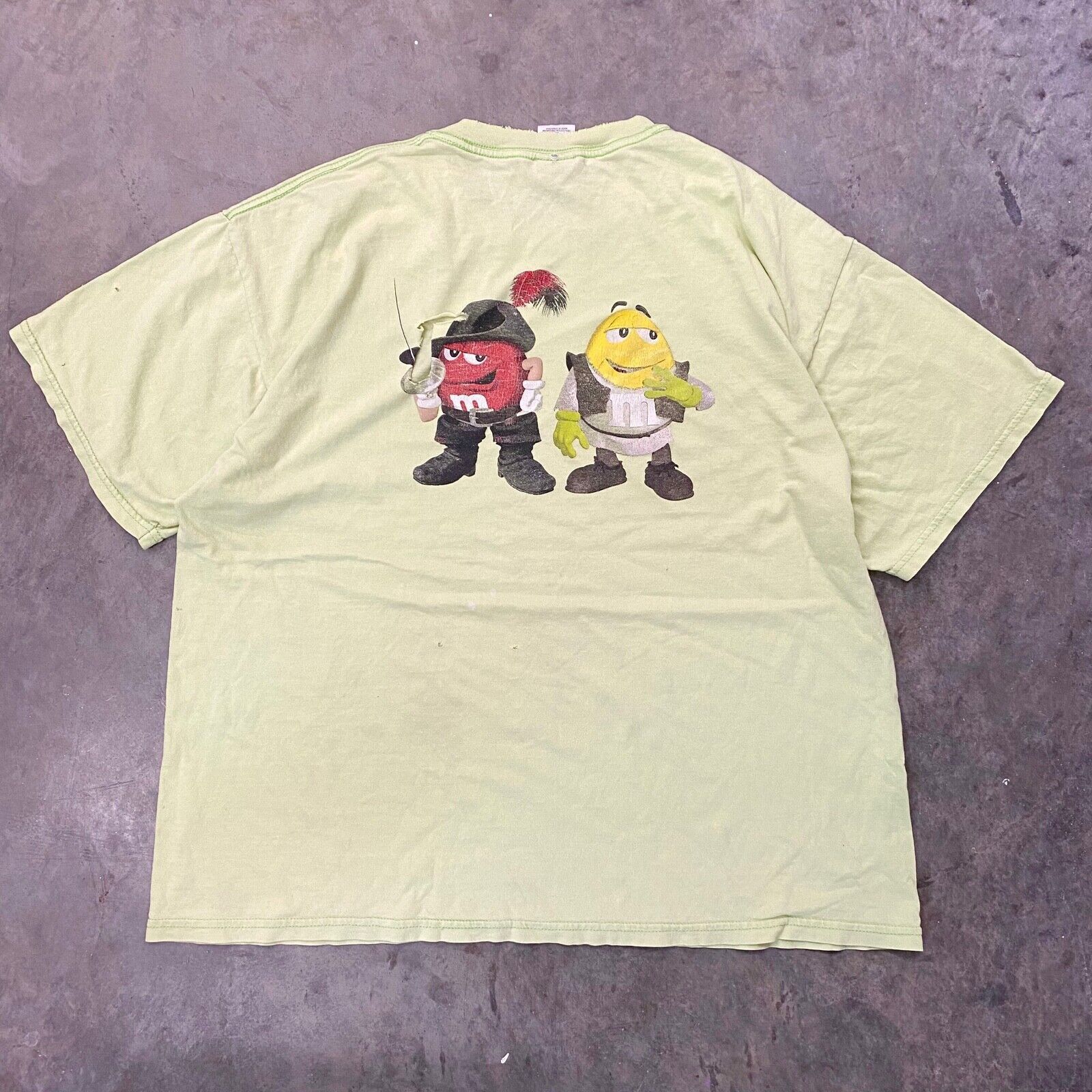 Vintage VTG Shrek M&M Candy Mint Green Promo Movie T Shirt Size US XL / EU 56 / 4 - 1 Thumbnail