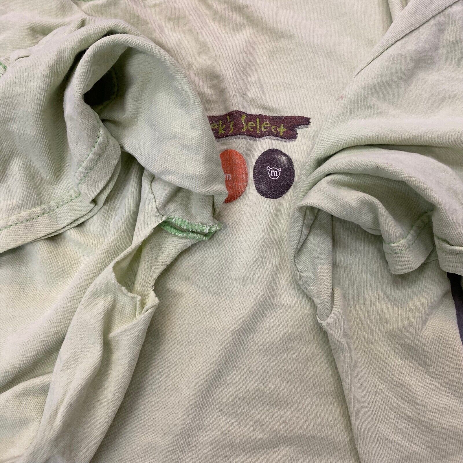 Vintage VTG Shrek M&M Candy Mint Green Promo Movie T Shirt Size US XL / EU 56 / 4 - 5 Thumbnail