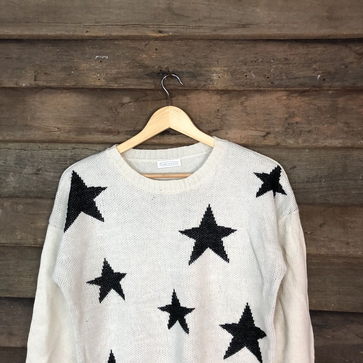 Homespun Knitwear × Japanese Brand Hypen World Gallery Star White Knitwear #6818 Size US S / EU 44-46 / 1 - 2 Thumbnail