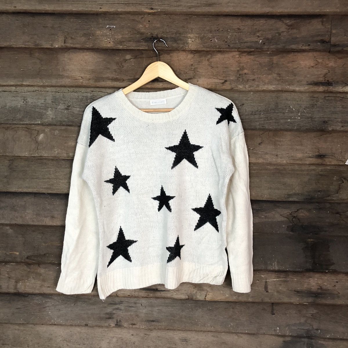 Homespun Knitwear × Japanese Brand Hypen World Gallery Star White Knitwear #6818 Size US S / EU 44-46 / 1 - 1 Thumbnail