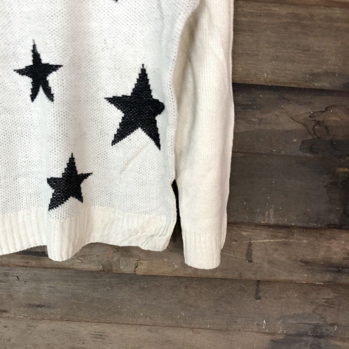 Homespun Knitwear × Japanese Brand Hypen World Gallery Star White Knitwear #6818 Size US S / EU 44-46 / 1 - 5 Thumbnail