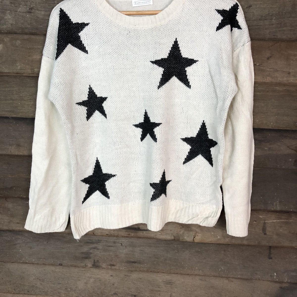 Homespun Knitwear × Japanese Brand Hypen World Gallery Star White Knitwear #6818 Size US S / EU 44-46 / 1 - 3 Thumbnail