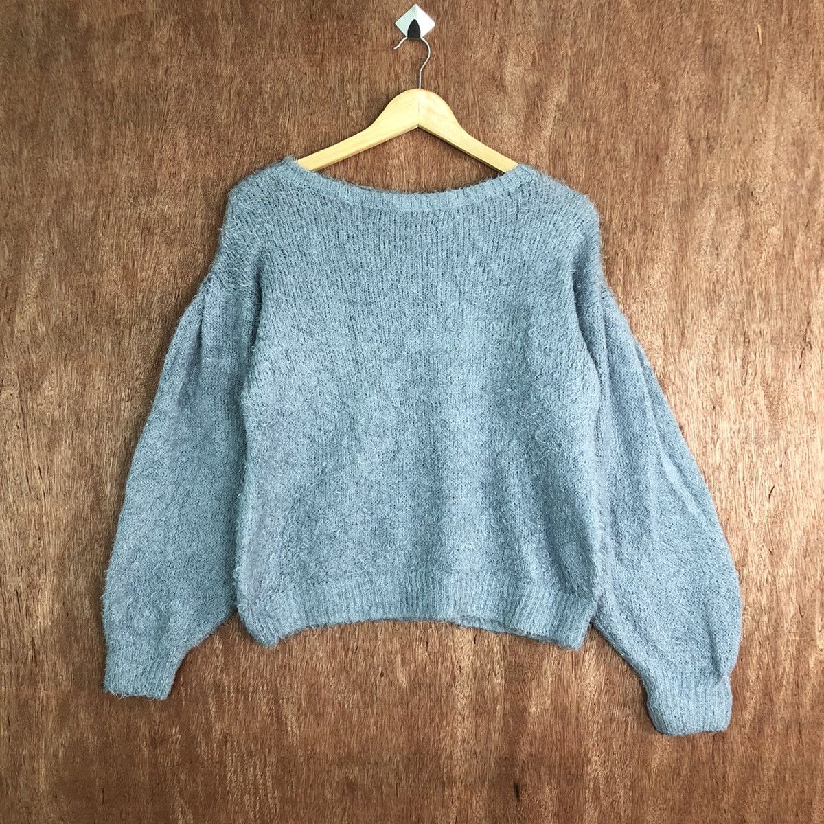 Japanese Brand Japan GU Blue fur Mohair Shag Shaggy Knitwear #c421 Size M / US 6-8 / IT 42-44 - 1 Thumbnail