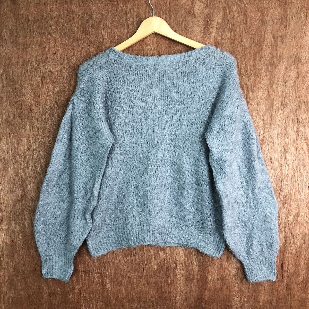 Japanese Brand Japan GU Blue fur Mohair Shag Shaggy Knitwear #c421 Size M / US 6-8 / IT 42-44 - 9 Thumbnail