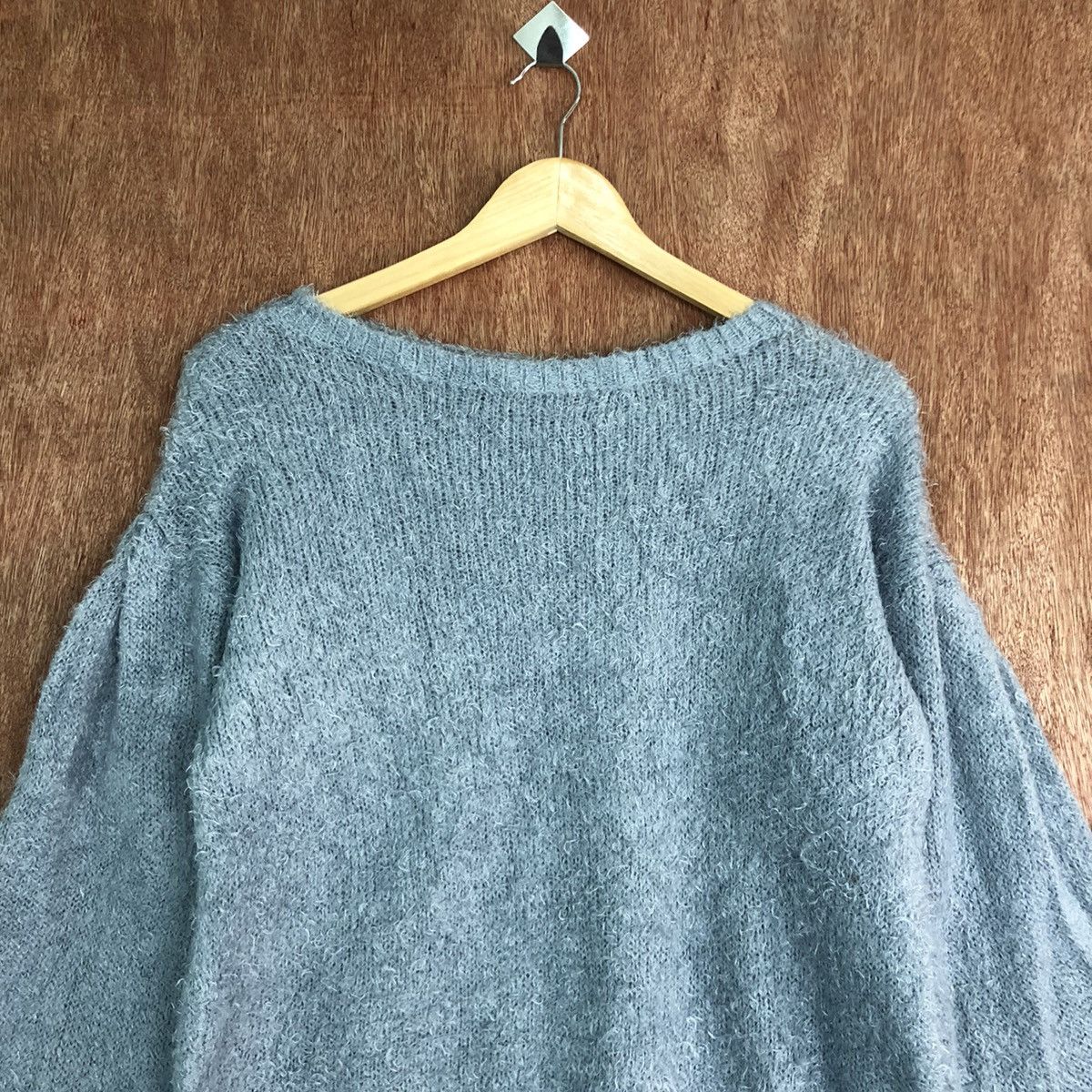 Japanese Brand Japan GU Blue fur Mohair Shag Shaggy Knitwear #c421 Size M / US 6-8 / IT 42-44 - 2 Thumbnail