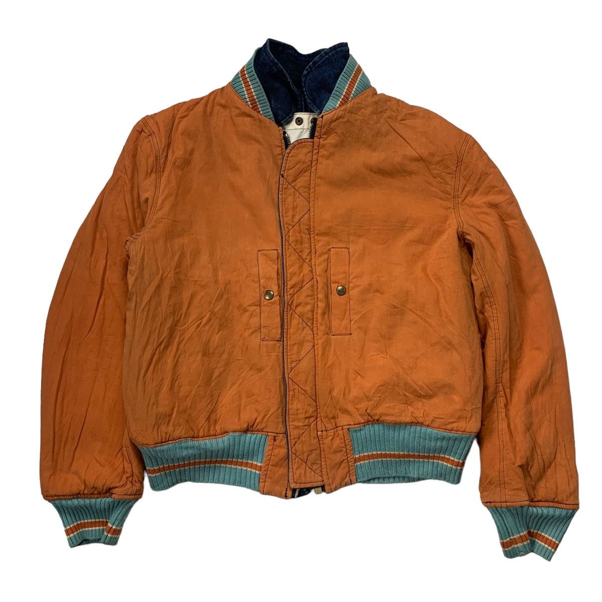 Karl Helmut Rare Karl helmut Pink house denim bomber jacket Size US M / EU 48-50 / 2 - 9 Thumbnail
