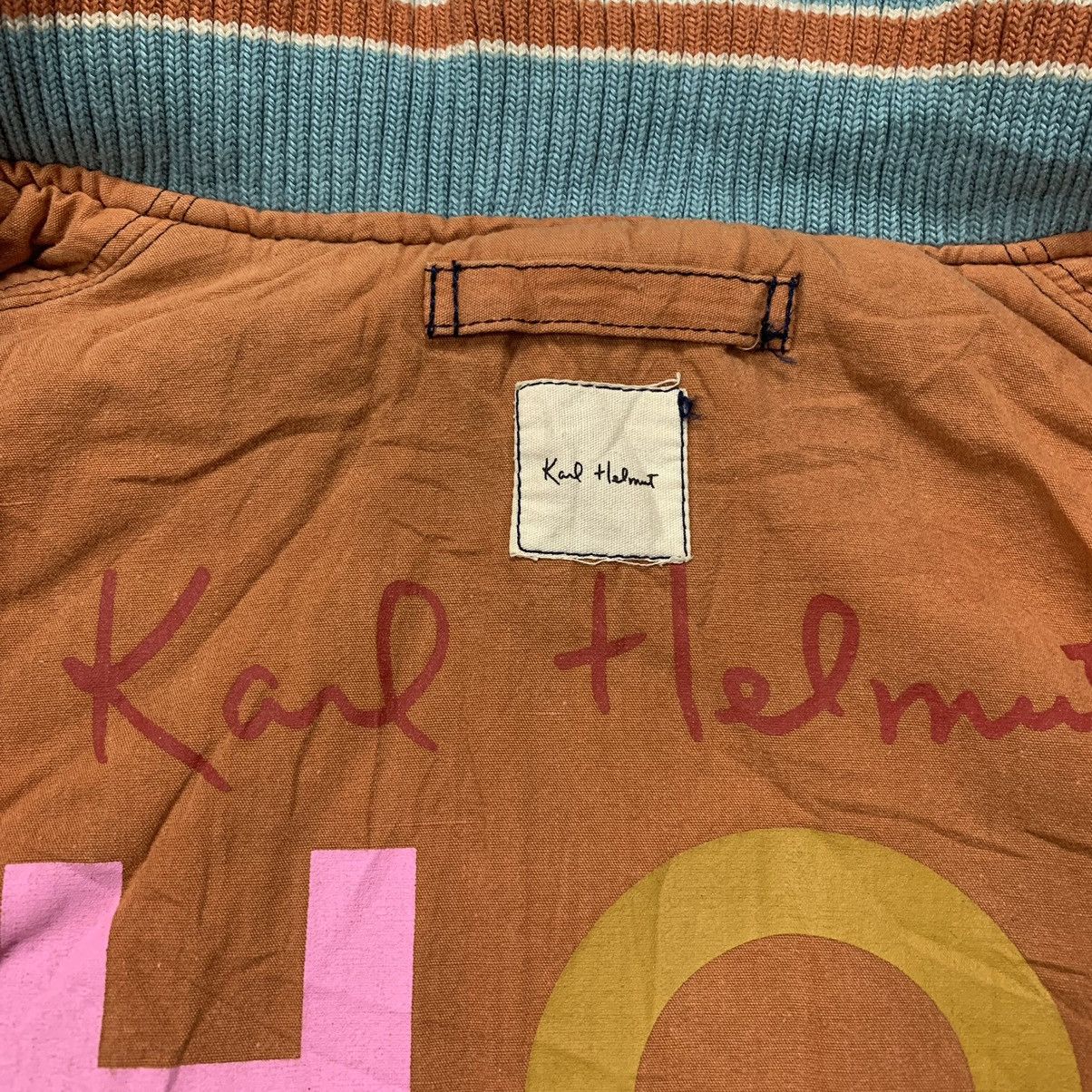 Issey Miyake Rare Karl helmut Pink house denim bomber jacket Size US M / EU 48-50 / 2 - 14 Thumbnail