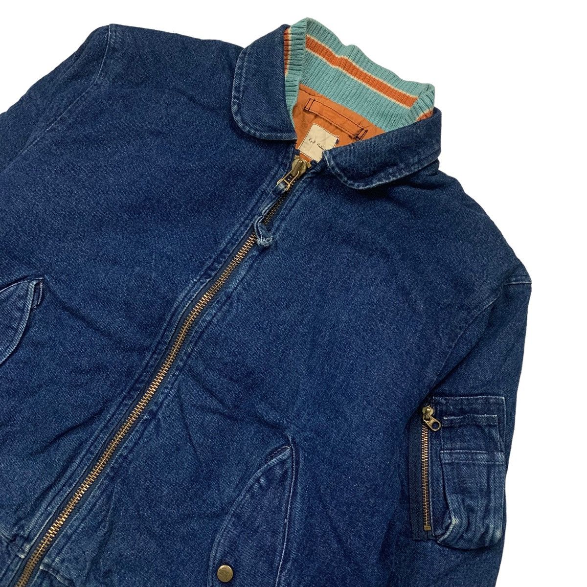 Issey Miyake Rare Karl helmut Pink house denim bomber jacket Size US M / EU 48-50 / 2 - 4 Thumbnail