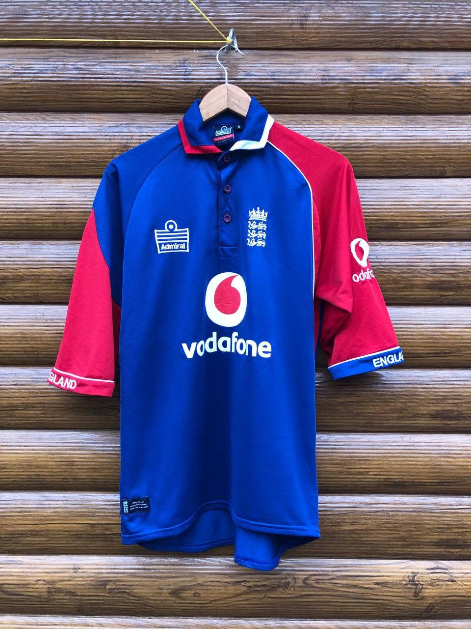Vintage Admiral Soccer Jersey England Vodafone Soccer Futbol Polo Size US S / EU 44-46 / 1 - 1 Thumbnail