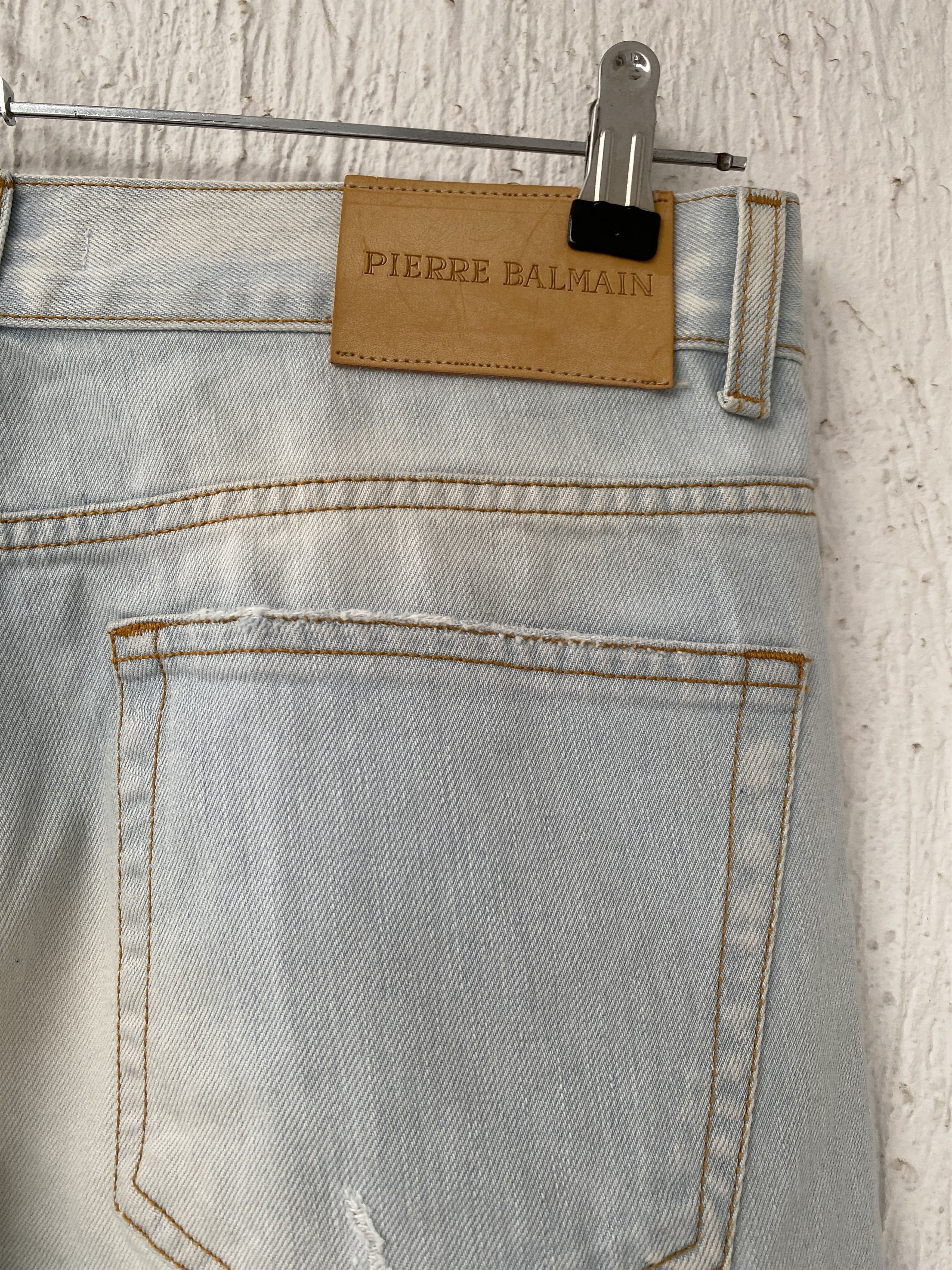 Pierre Balmain distressed light blue jeans Size US 33 - 5 Thumbnail