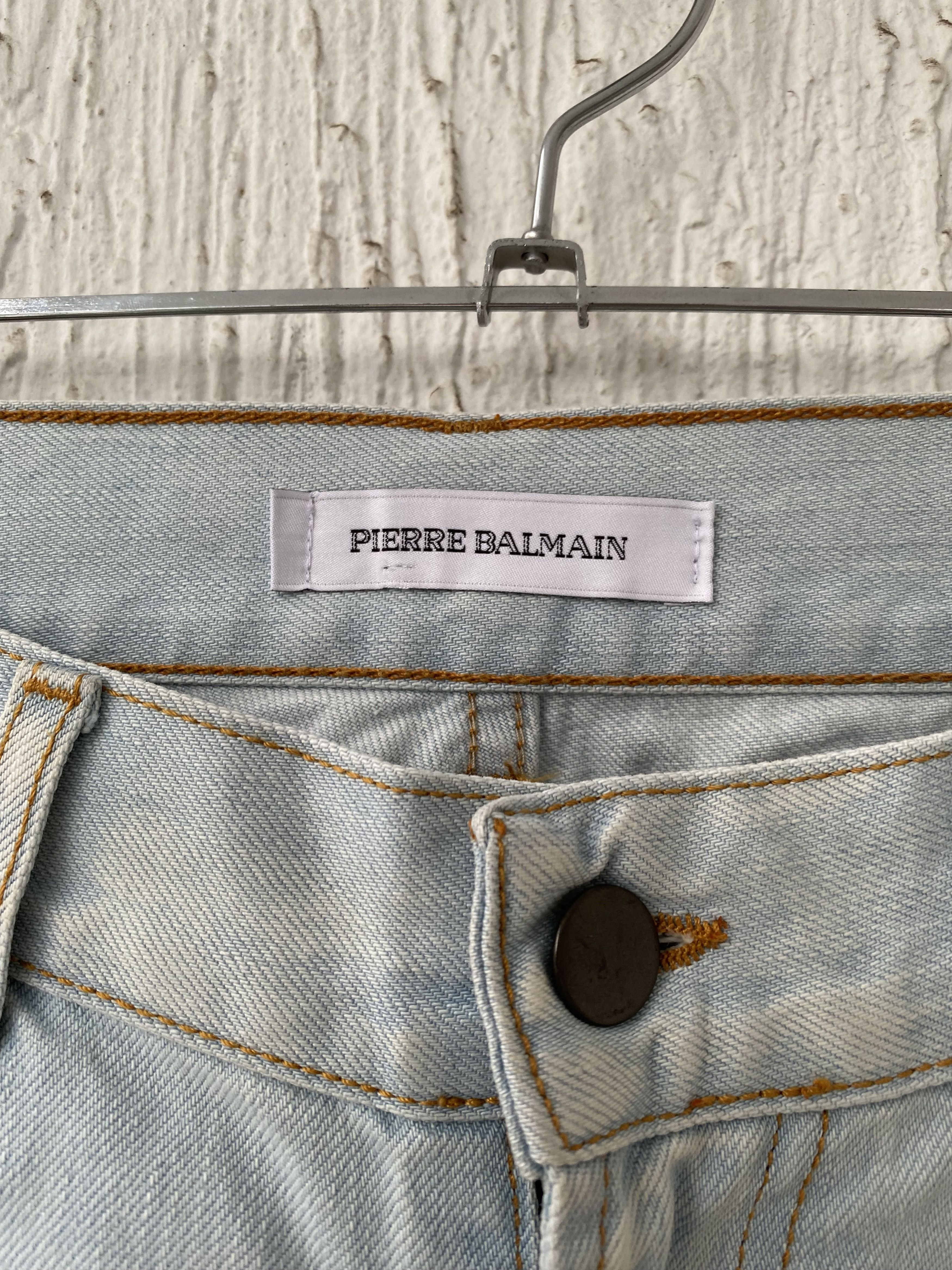 Pierre Balmain distressed light blue jeans Size US 33 - 4 Thumbnail