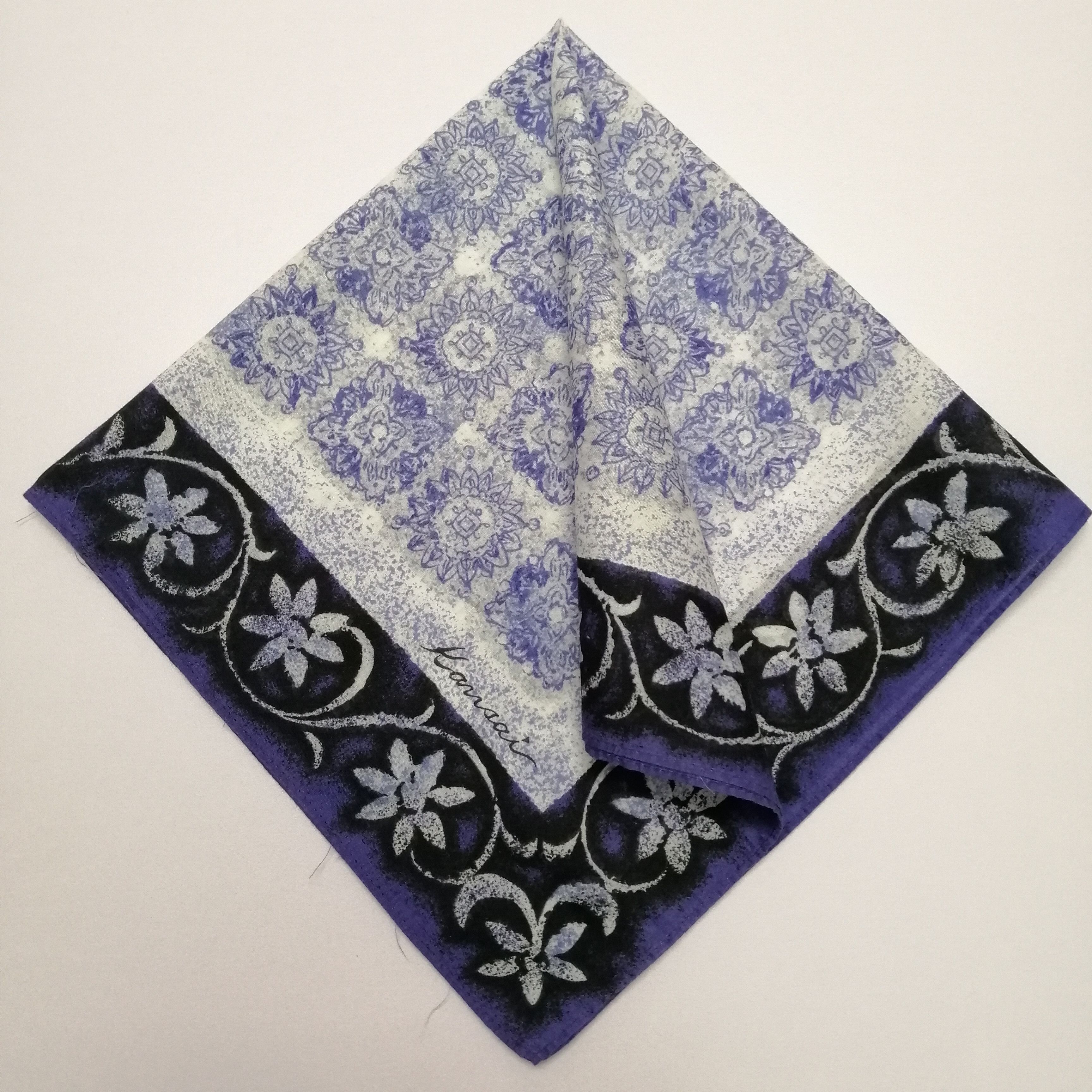 Kansai Yamamoto × Vintage Kansai Yamamoto Handkerchief/Neckerchief/Bandana-KD1120 Size ONE SIZE - 1 Thumbnail