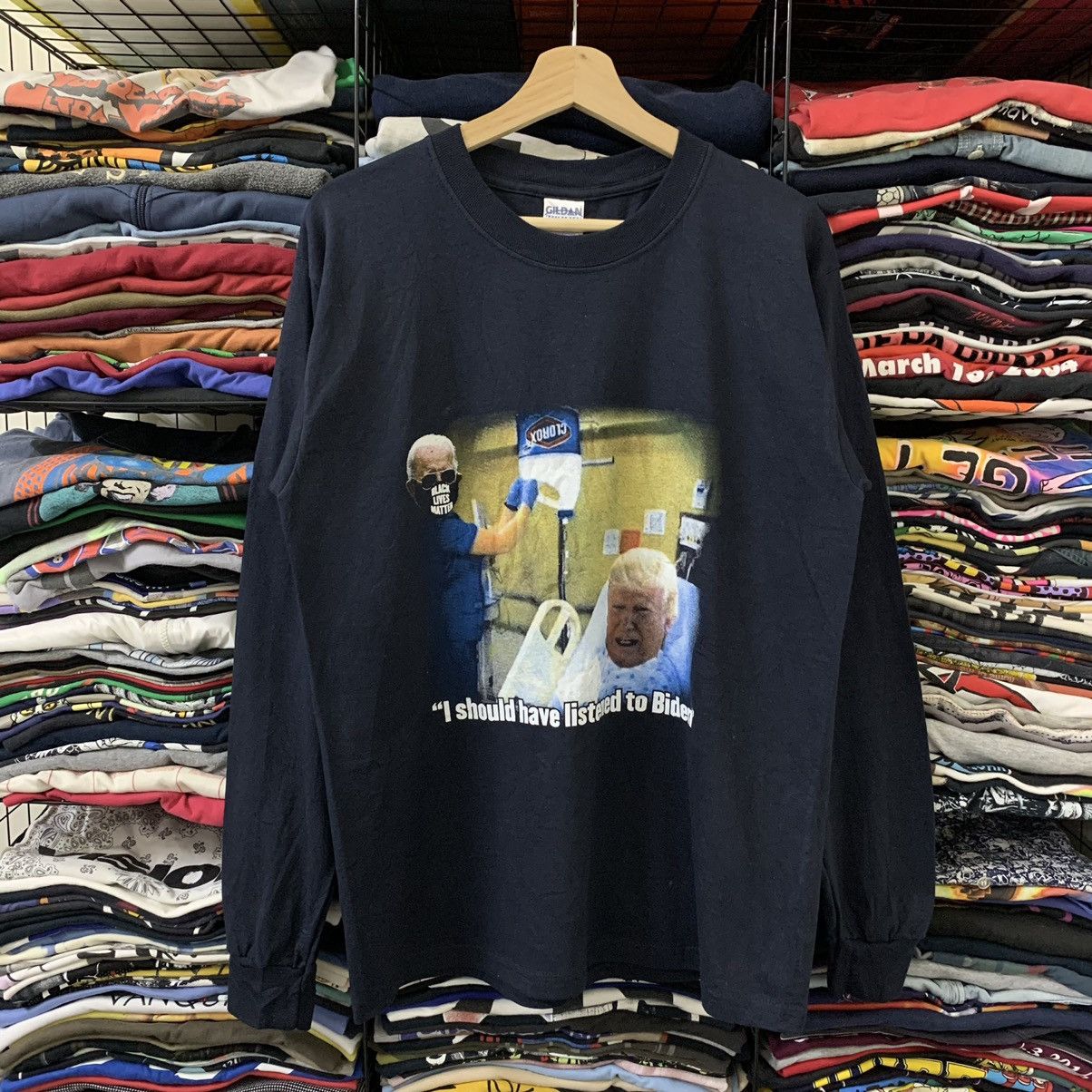 Donald Trump × Gildan × Vintage VINTAGE JOE BIDEN x DONALD TRUMP Size US M / EU 48-50 / 2 - 1 Thumbnail
