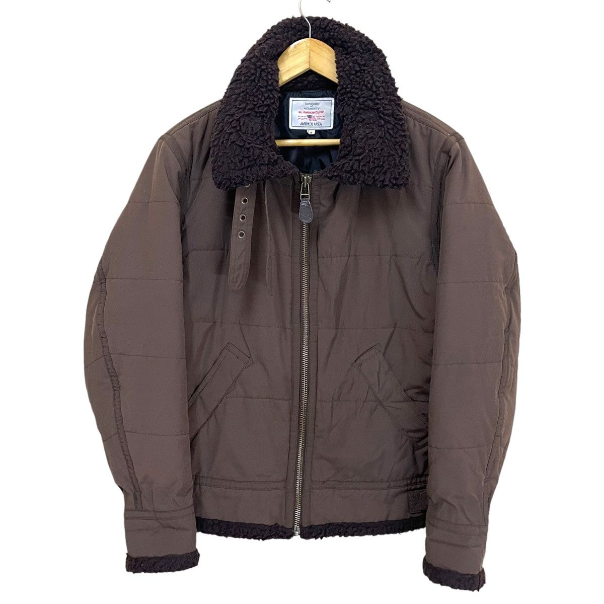 Avirex × Flight Club 💥 AVIREX AVIATOR SHERPA QUILTED WINTER JACKET Size US M / EU 48-50 / 2 - 1 Thumbnail