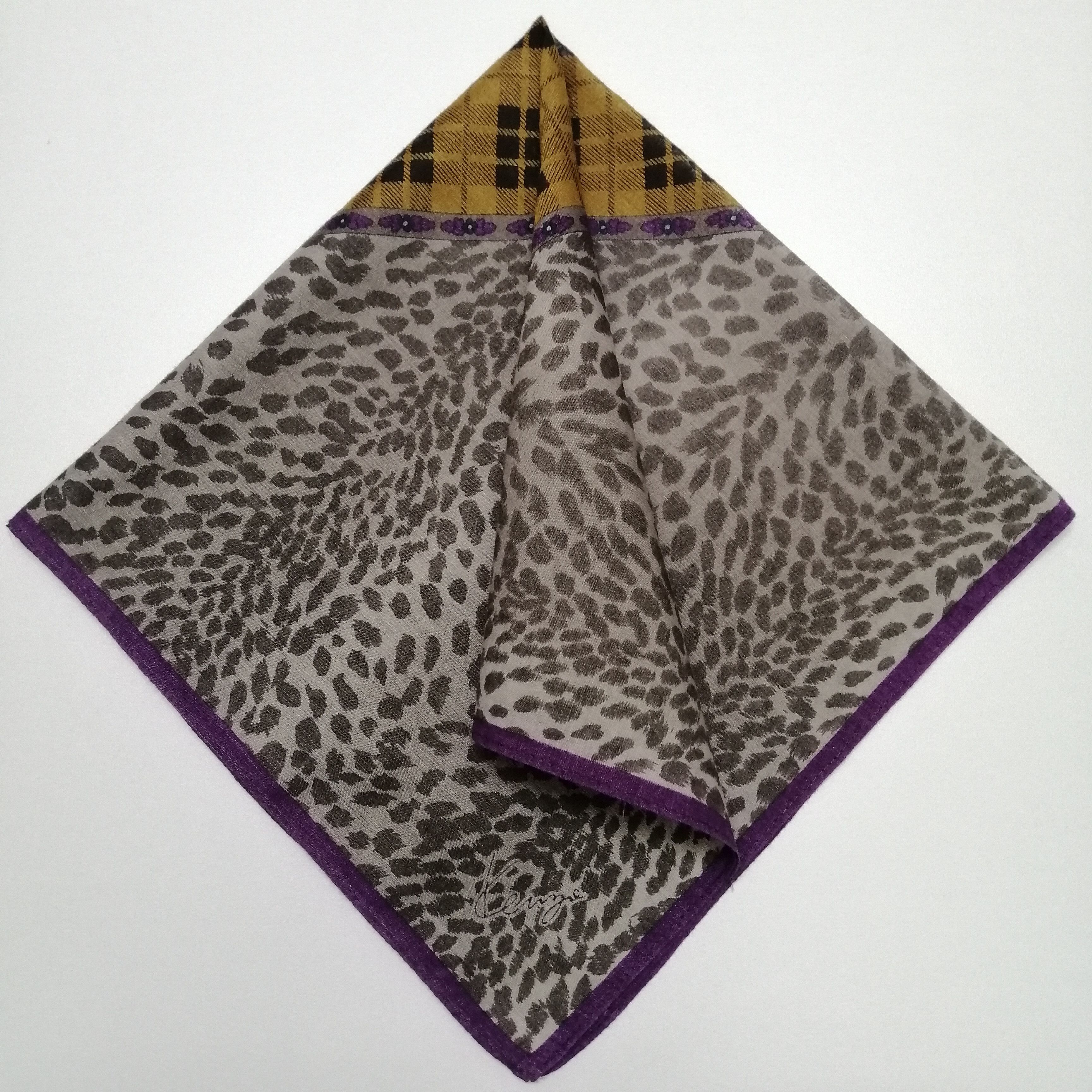 Kenzo × Vintage Kenzo Handkerchief/Neckerchief/Bandana-KD1124 Size ONE SIZE - 1 Thumbnail