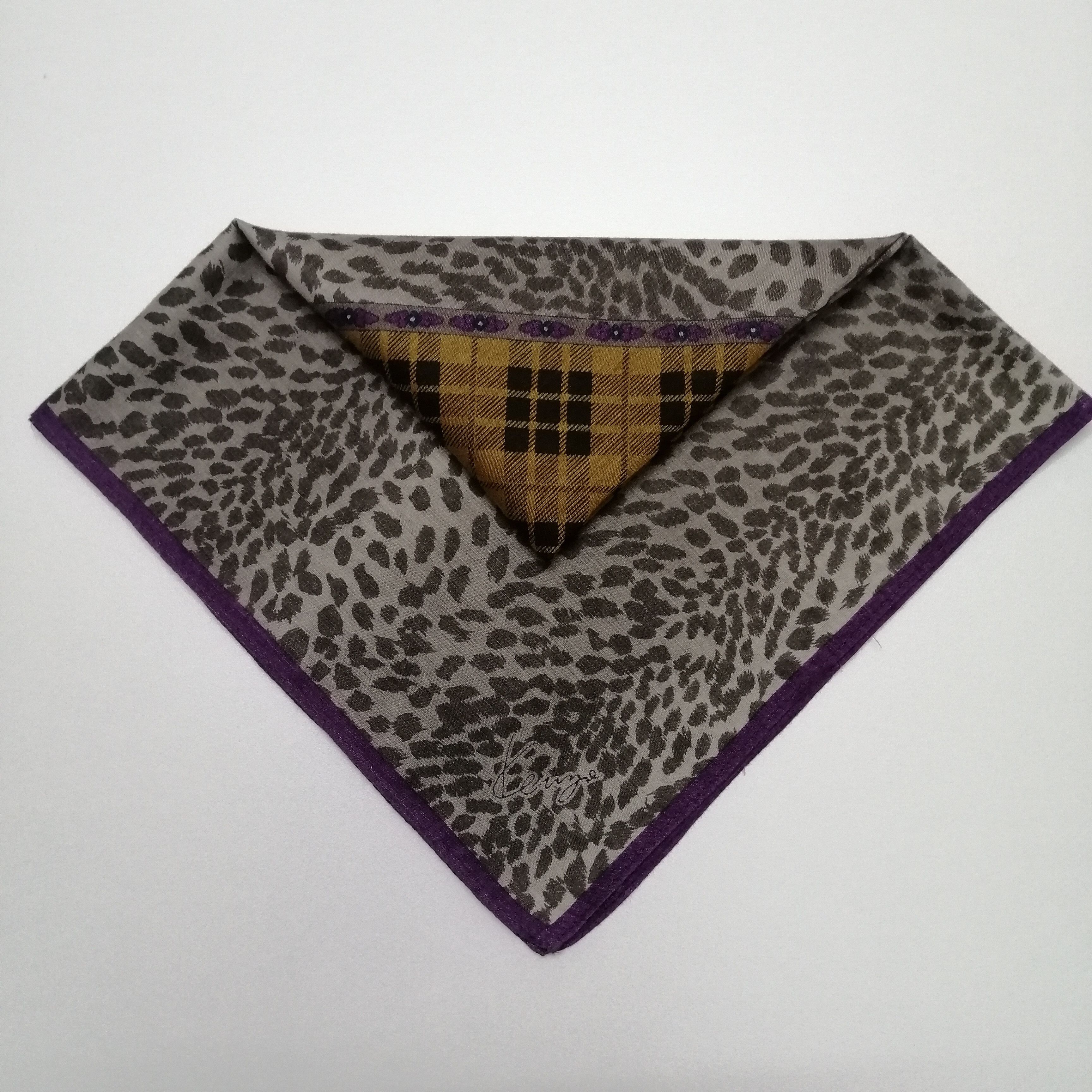 Kenzo × Vintage Kenzo Handkerchief/Neckerchief/Bandana-KD1124 Size ONE SIZE - 5 Thumbnail
