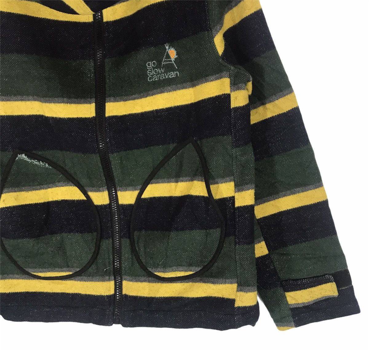 Japanese Brand × go slow caravan Multicolor mix indigo blue stripe color hoodies Size US L / EU 52-54 / 3 - 2 Thumbnail