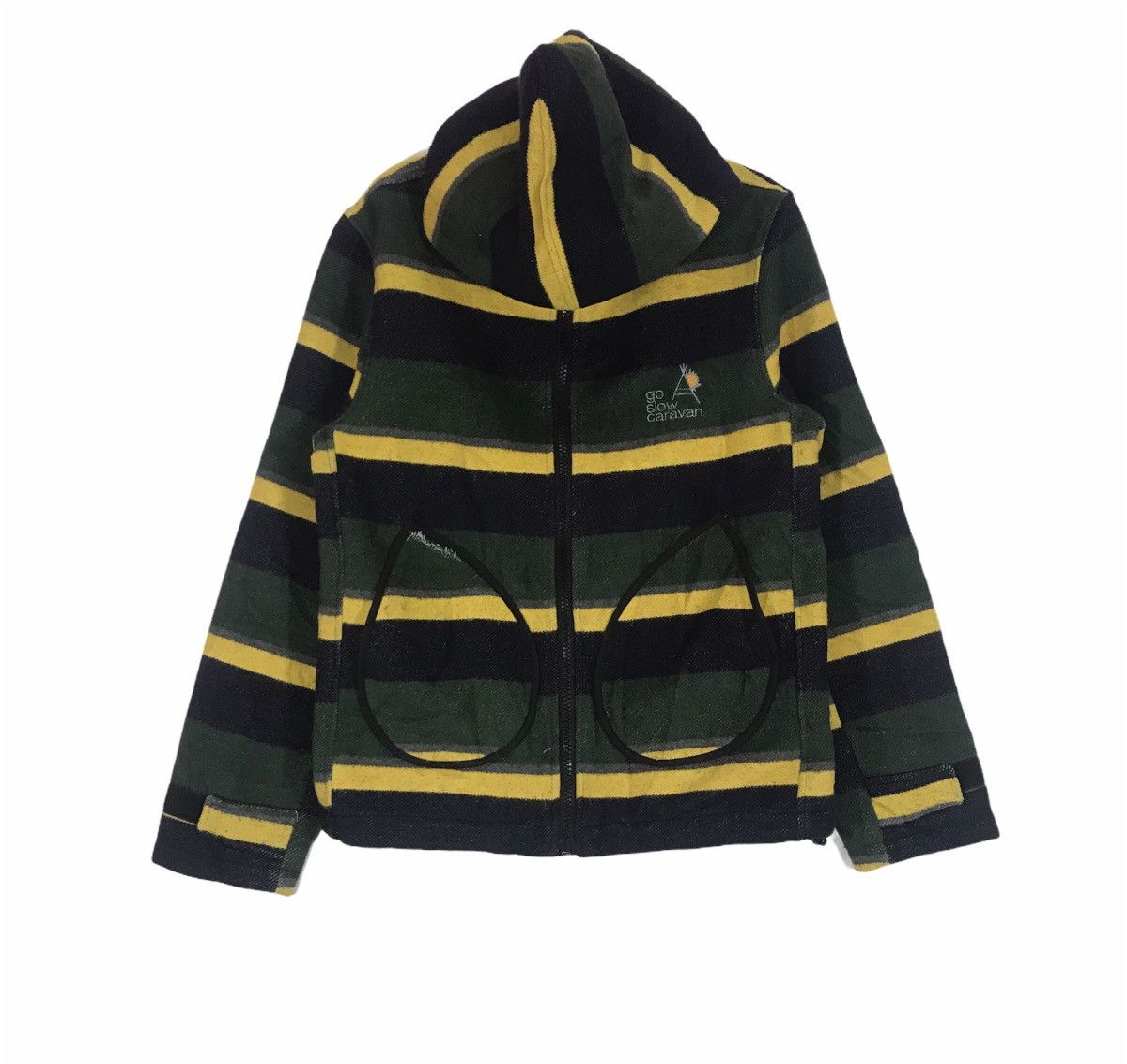 Japanese Brand × go slow caravan Multicolor mix indigo blue stripe color hoodies Size US L / EU 52-54 / 3 - 1 Thumbnail