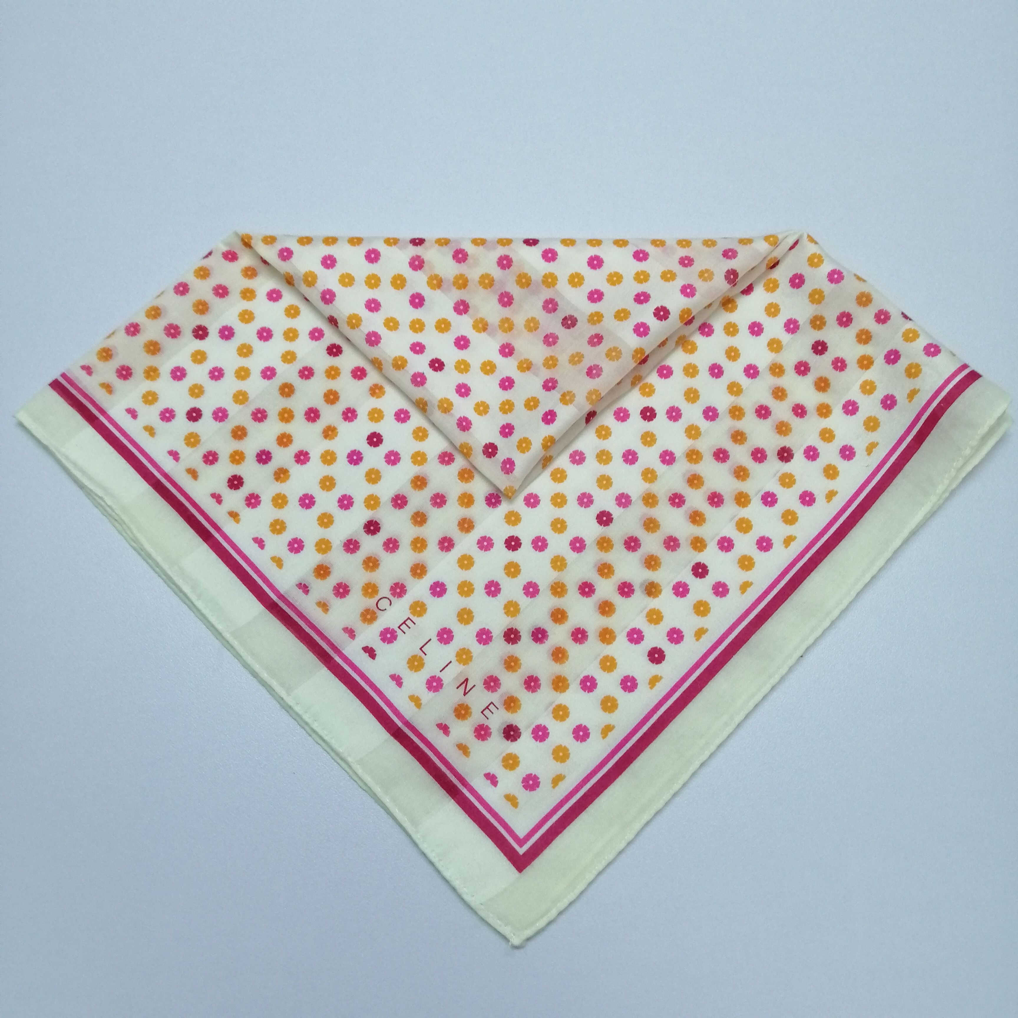 Celine × Vintage Celine Paris Handkerchief/Neckerchief/Scarves-KD1178 Size ONE SIZE - 4 Thumbnail