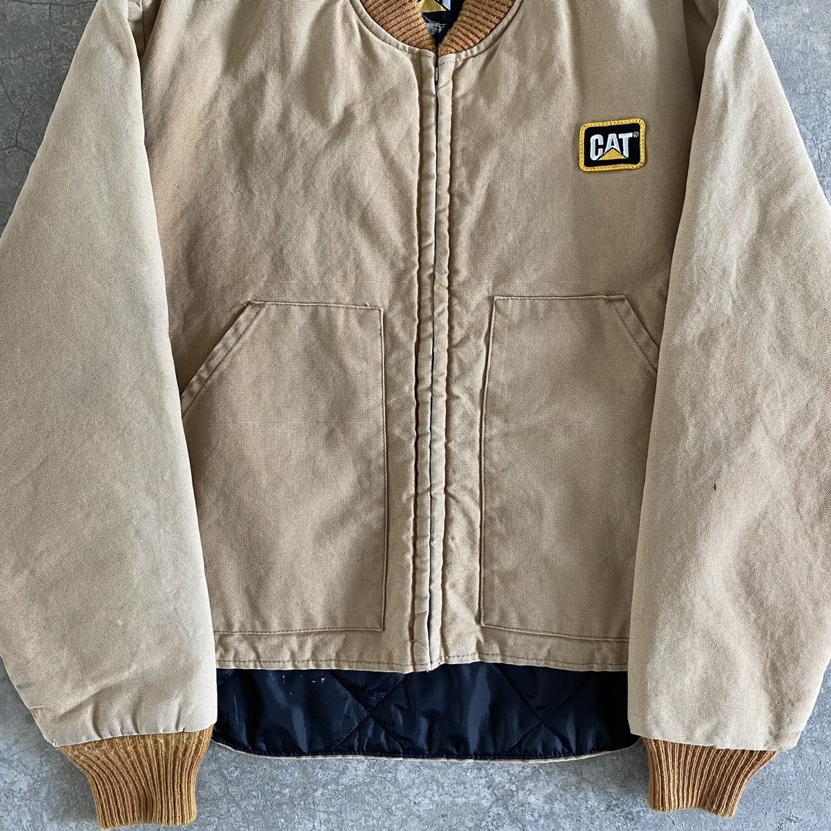 Caterpillar Vintage Caterpillar Faded Beige Workwear Jacket Size US M / EU 48-50 / 2 - 3 Thumbnail