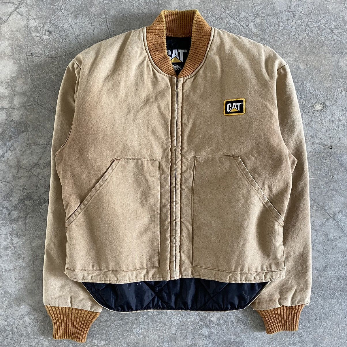 Caterpillar Vintage Caterpillar Faded Beige Workwear Jacket Size US M / EU 48-50 / 2 - 6 Thumbnail