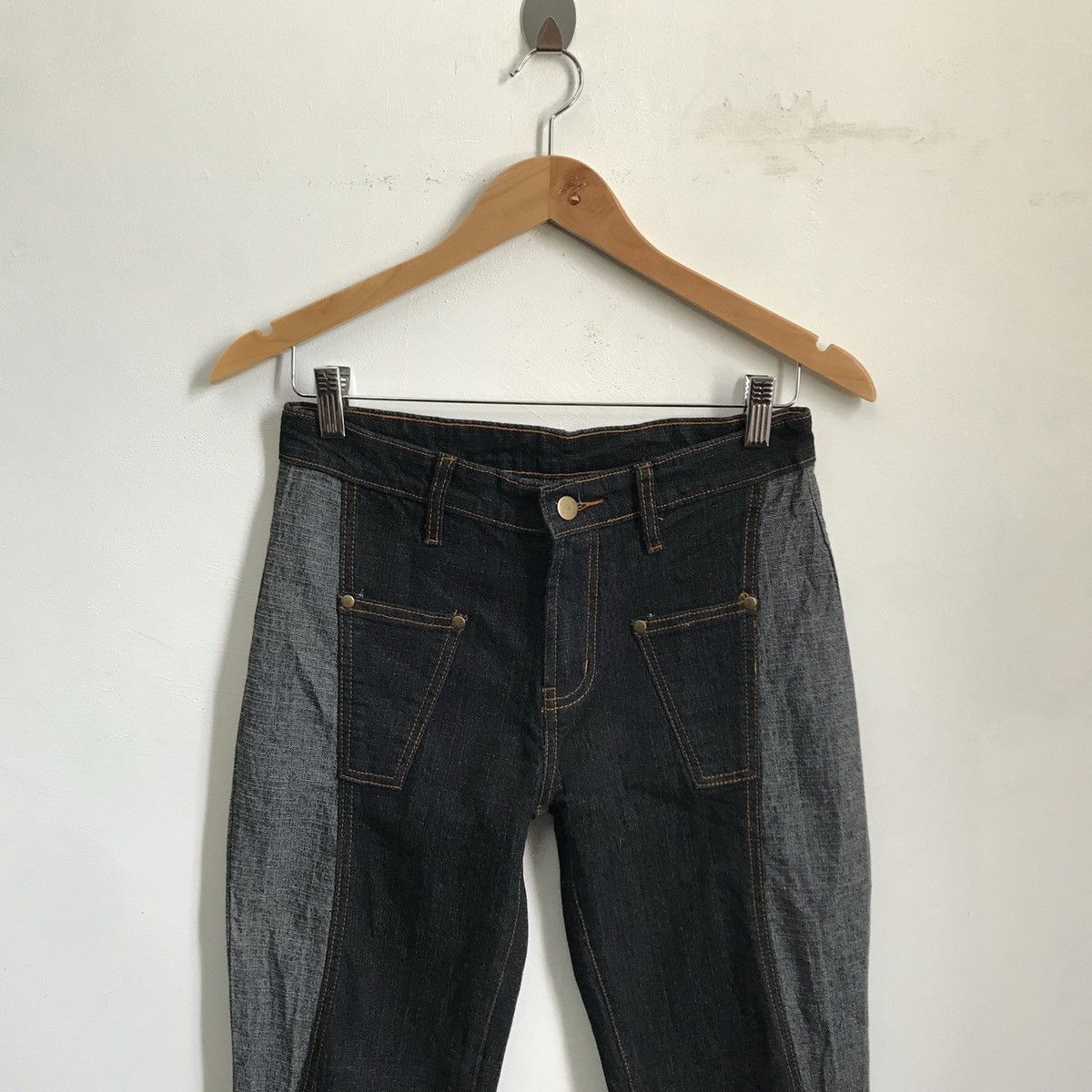 Undercover Boot Cut Flare Patchwork Style Denim Jeans Size US 28 / EU 44 - 3 Thumbnail