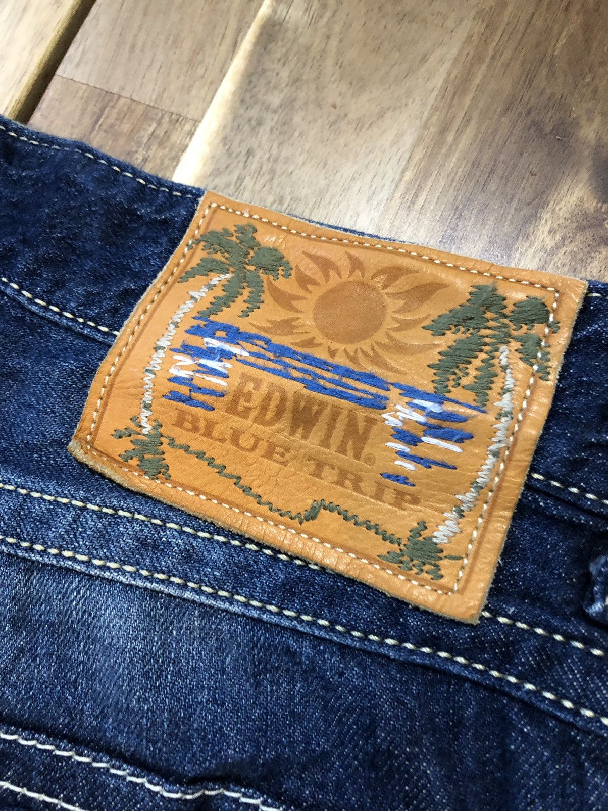 Edwin Edwin Blue Trip Flare Design Distressed Denim Jeans Size US 32 / EU 48 - 10 Thumbnail