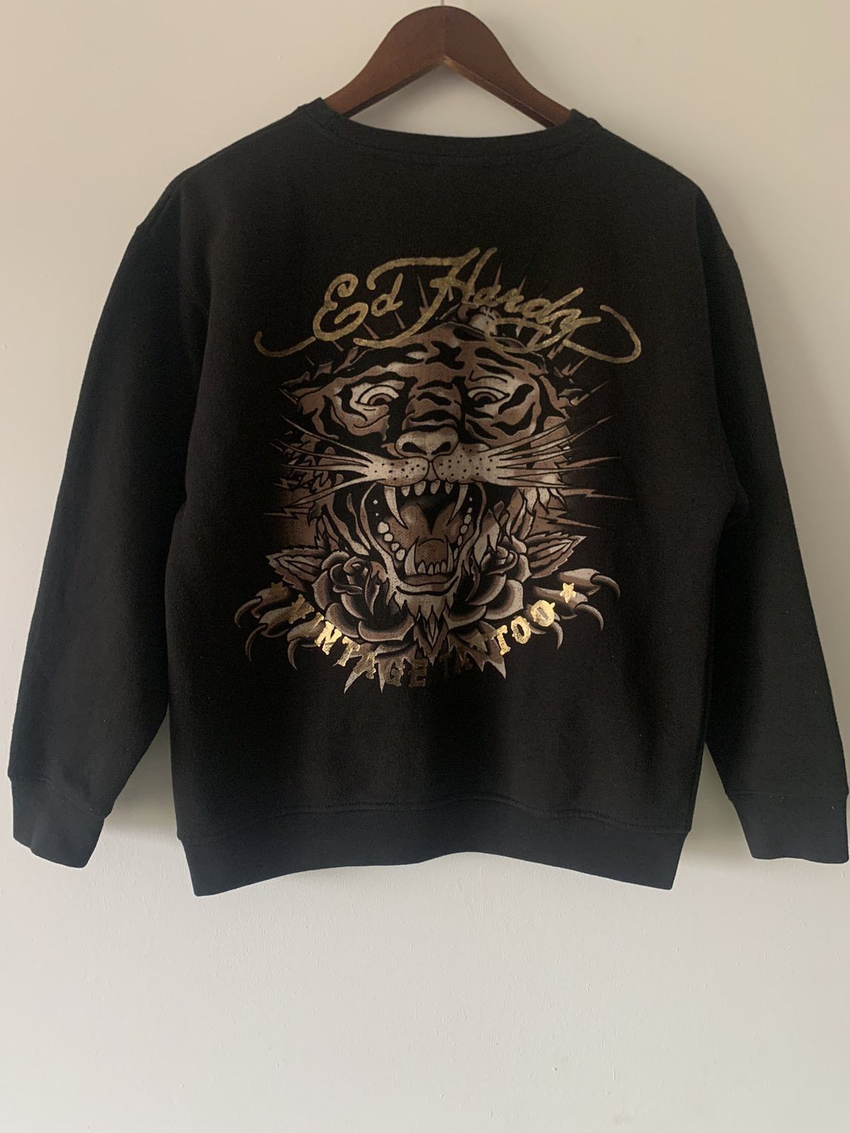 Christian Audigier Ed Hardy Black Cotton Sweatshirt Size US S / EU 44-46 / 1 - 2 Thumbnail