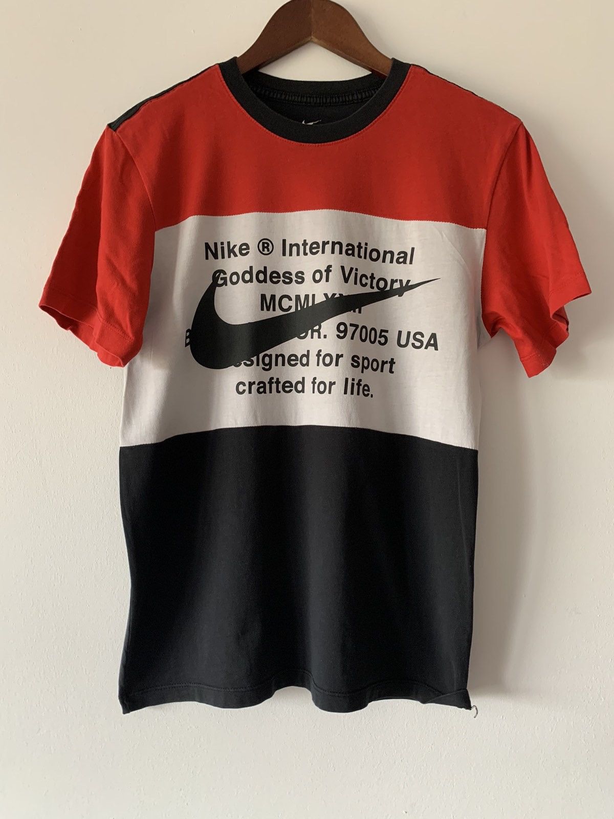 Nike Nike Red Cotton T-Shirt Size US M / EU 48-50 / 2 - 1 Thumbnail