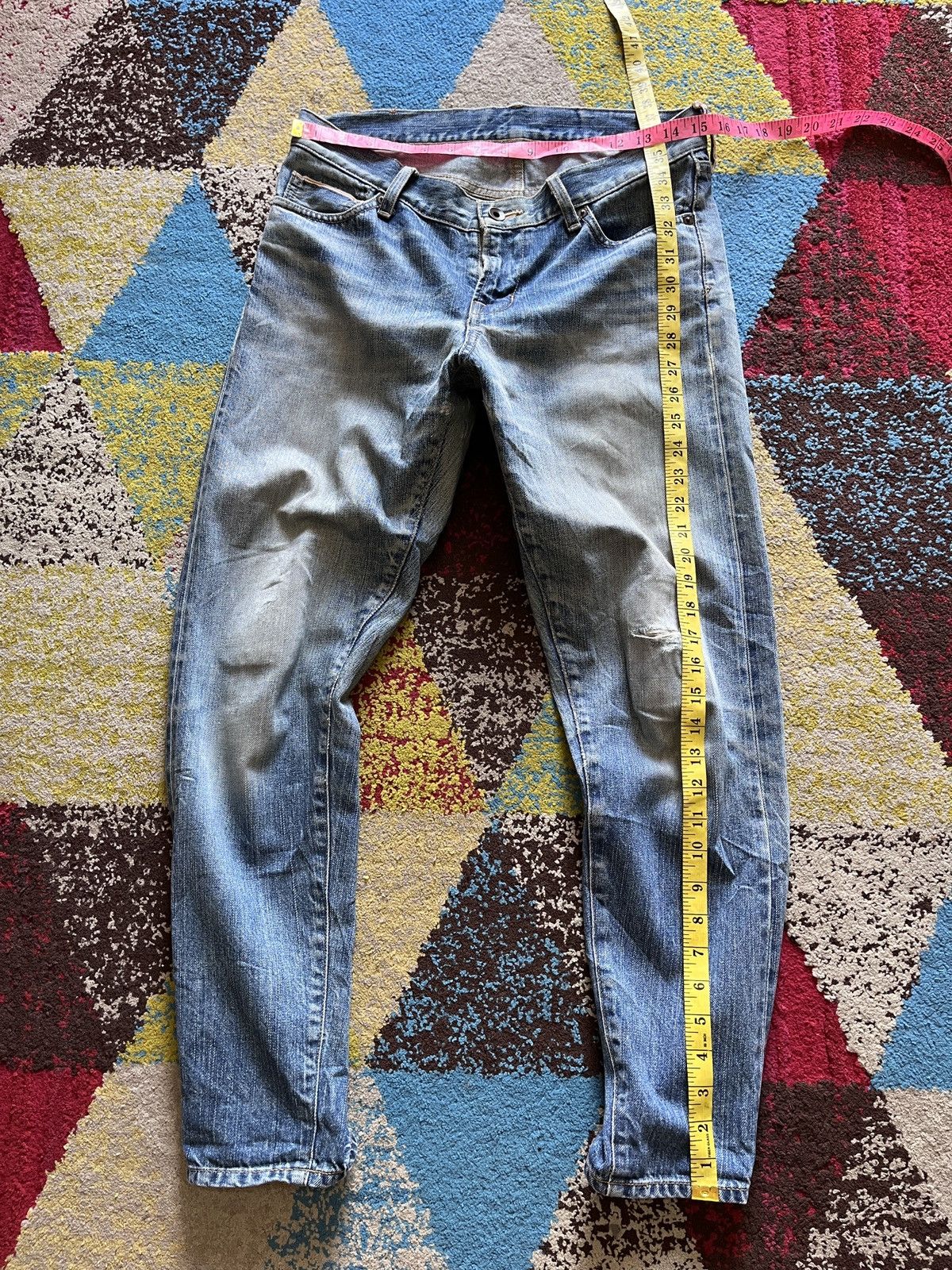 Japanese Brand × NANO universe × Vintage Distressed The 1st Floor Redline Denim Selvedge Size US 31 - 3 Thumbnail
